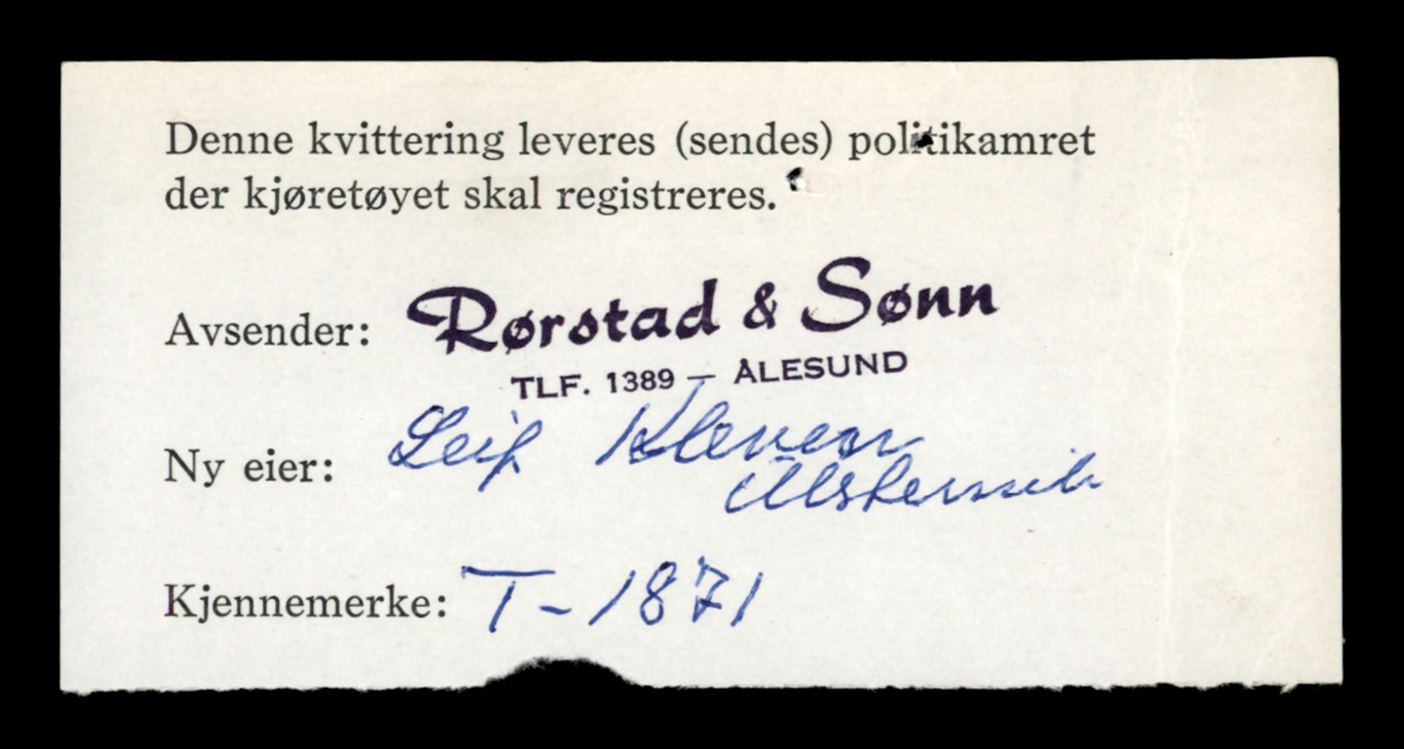 Møre og Romsdal vegkontor - Ålesund trafikkstasjon, AV/SAT-A-4099/F/Fe/L0016: Registreringskort for kjøretøy T 1851 - T 1984, 1927-1998, p. 408