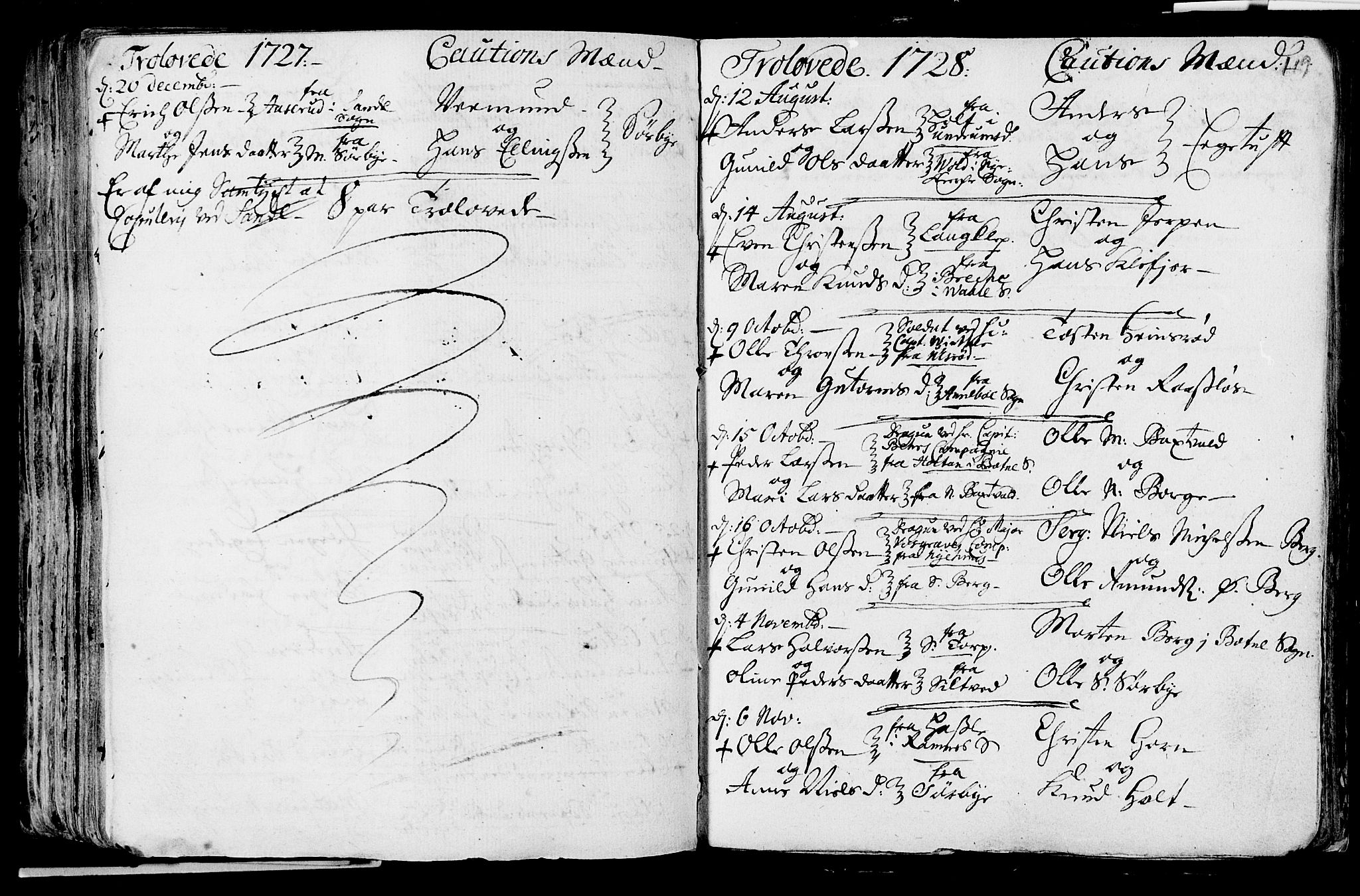 Våle kirkebøker, SAKO/A-334/F/Fa/L0002: Parish register (official) no. I 2, 1705-1732, p. 119