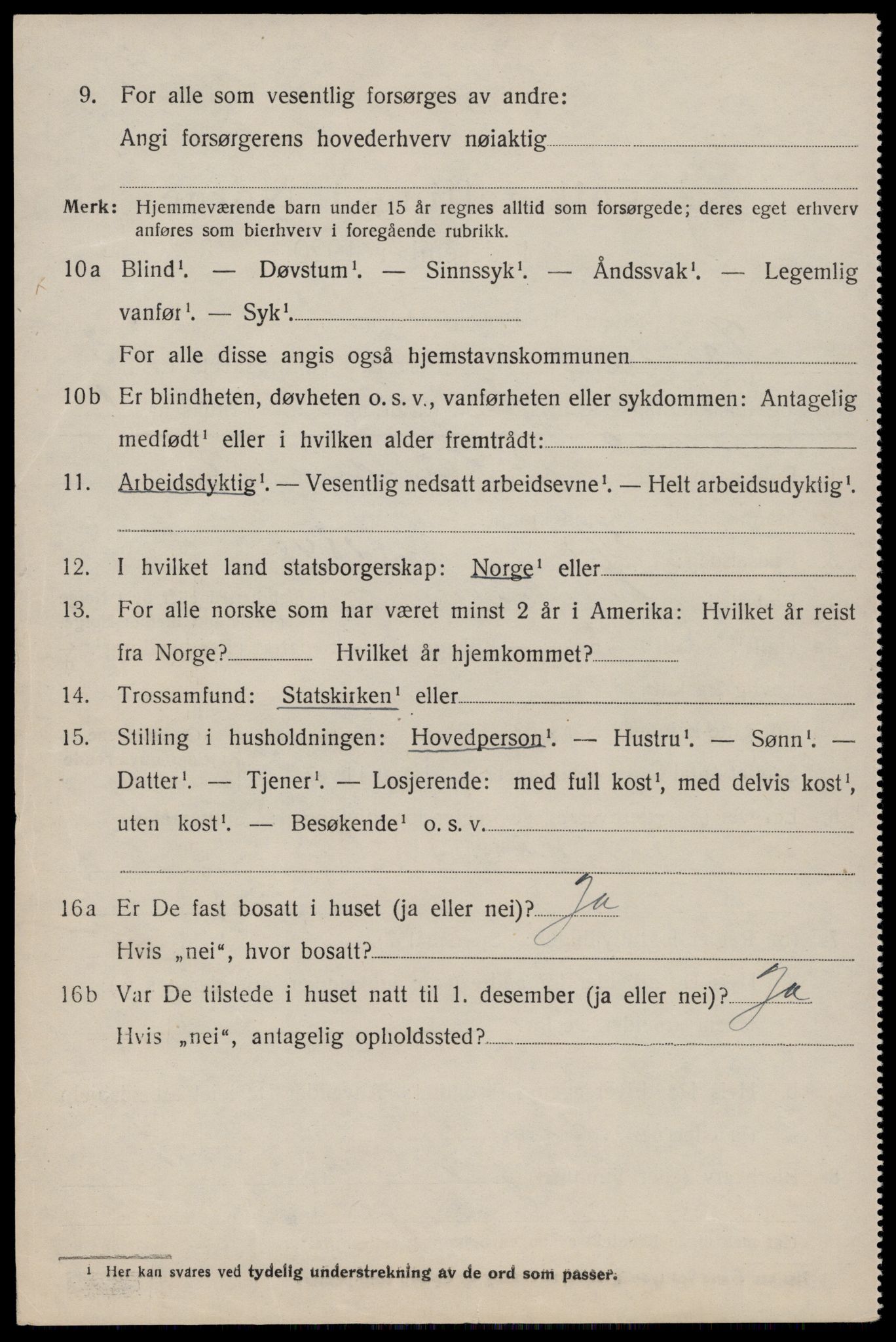 SAST, 1920 census for Sauda, 1920, p. 1115