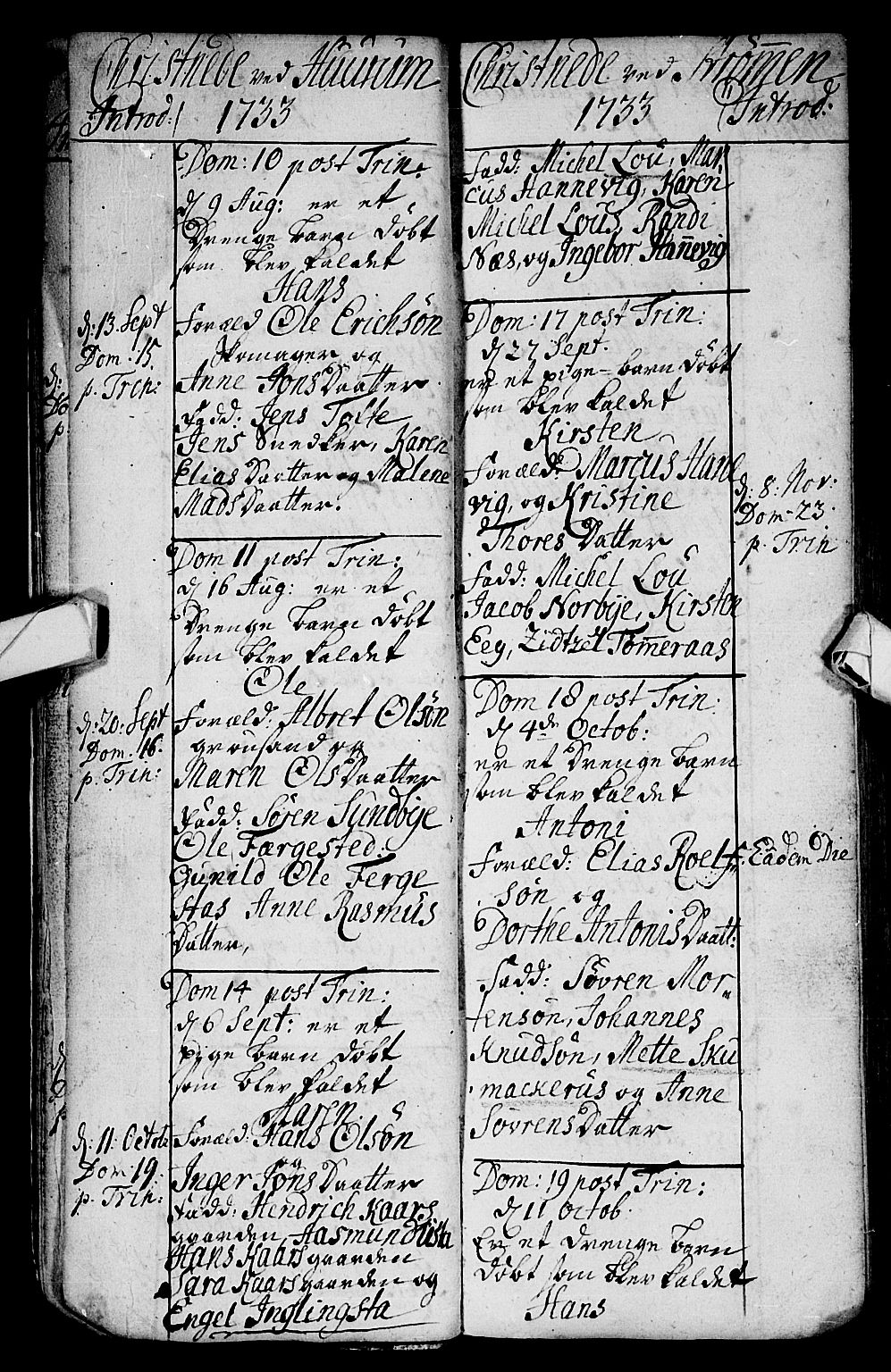 Hurum kirkebøker, AV/SAKO-A-229/F/Fa/L0002: Parish register (official) no. 2, 1733-1757, p. 11