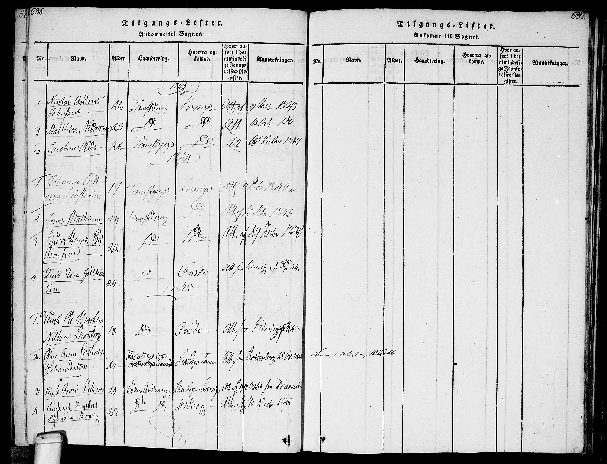 Hvaler prestekontor Kirkebøker, SAO/A-2001/F/Fa/L0005: Parish register (official) no. I 5, 1816-1845, p. 636-637