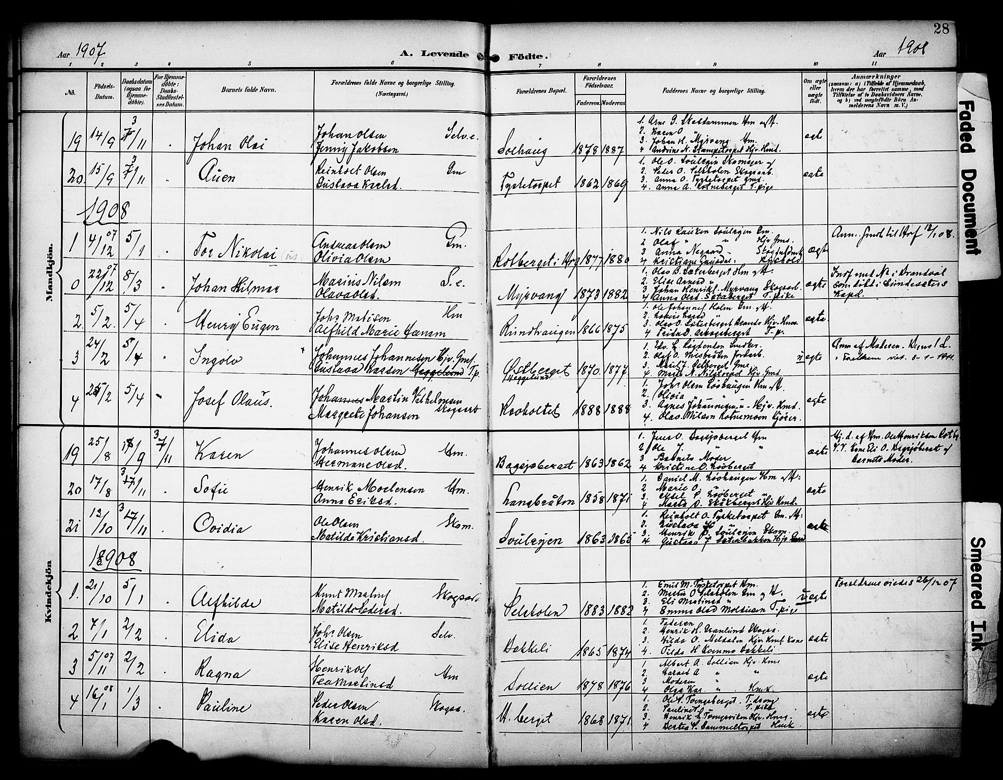 Grue prestekontor, AV/SAH-PREST-036/H/Ha/Haa/L0014: Parish register (official) no. 14, 1898-1915, p. 28