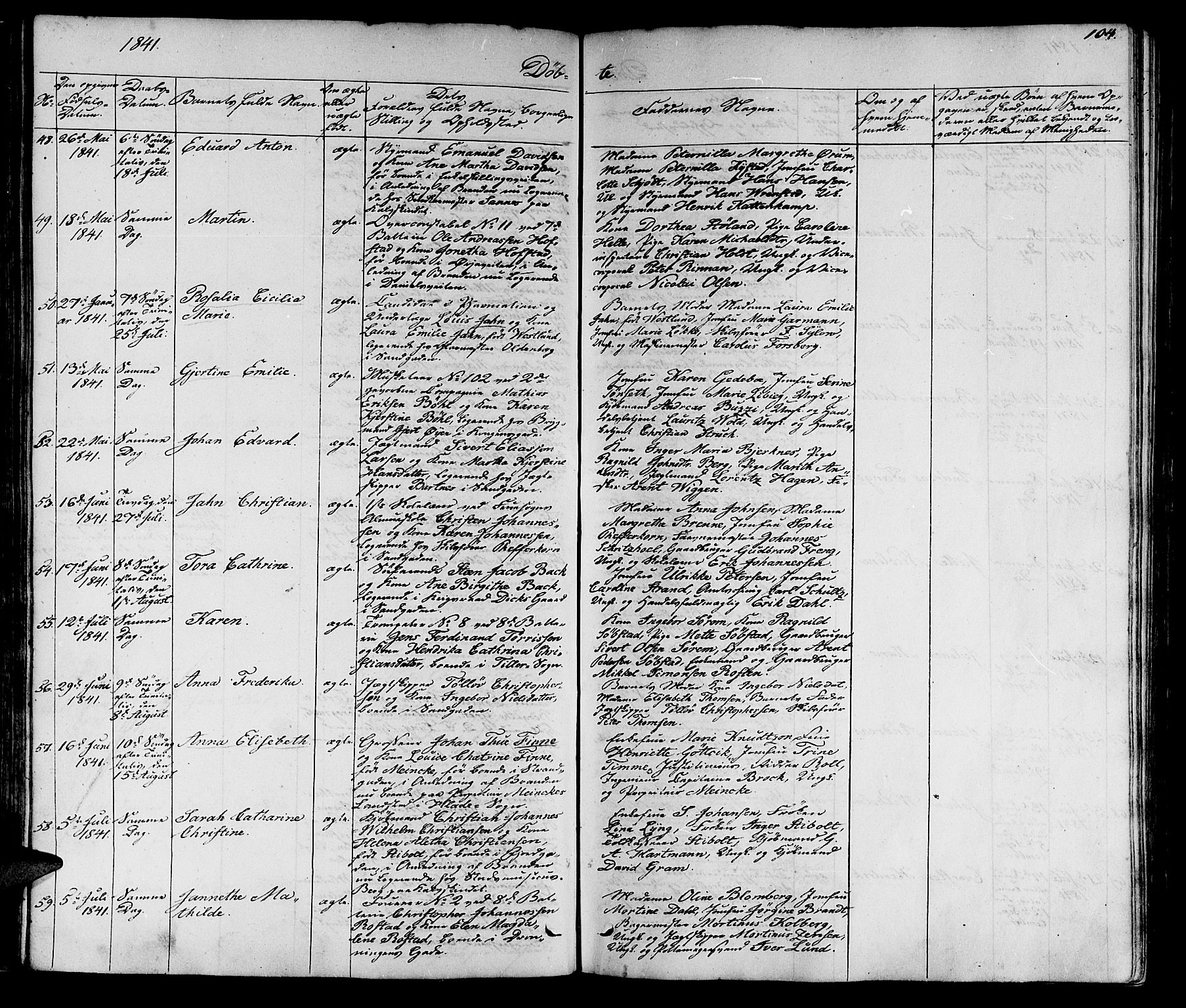 Ministerialprotokoller, klokkerbøker og fødselsregistre - Sør-Trøndelag, SAT/A-1456/602/L0136: Parish register (copy) no. 602C04, 1833-1845, p. 104