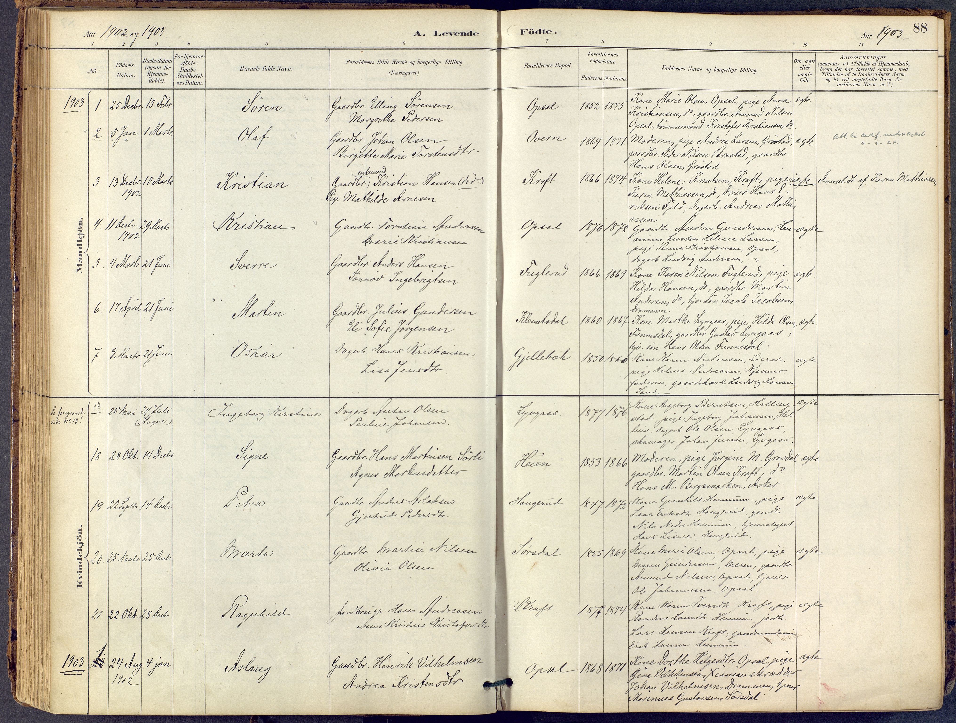 Lier kirkebøker, AV/SAKO-A-230/F/Fb/L0001: Parish register (official) no. II 1, 1883-1910, p. 88