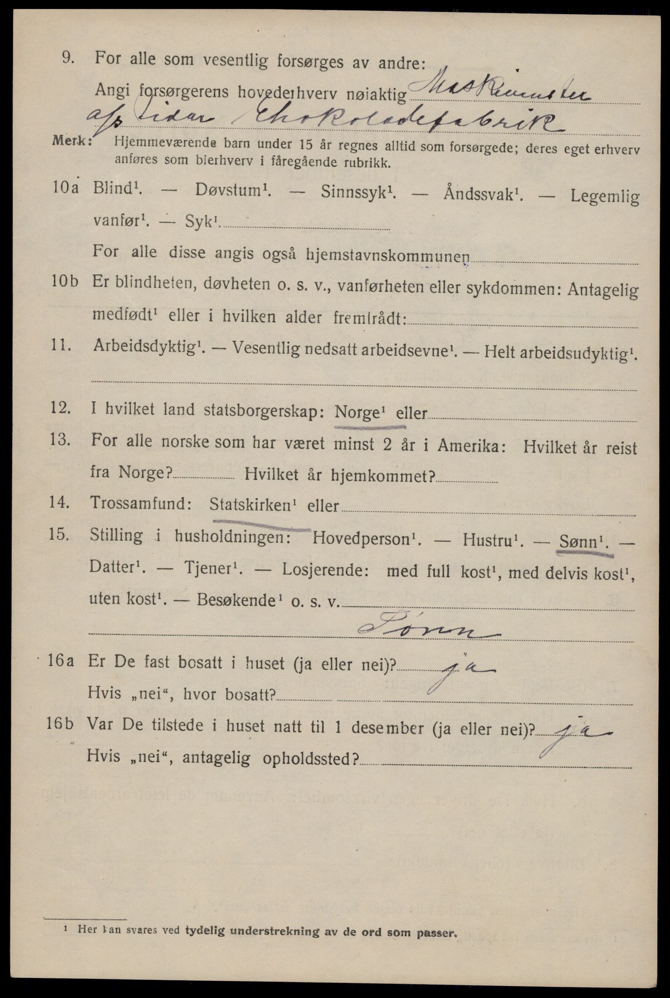 SAT, 1920 census for Trondheim, 1920, p. 118273