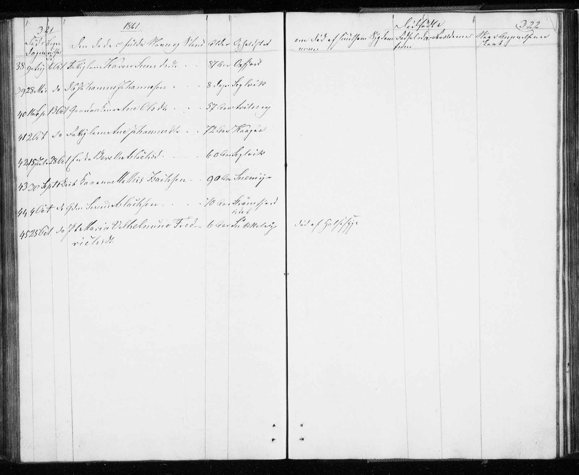 Skjervøy sokneprestkontor, SATØ/S-1300/H/Ha/Hab/L0003klokker: Parish register (copy) no. 3, 1849-1861, p. 321-322