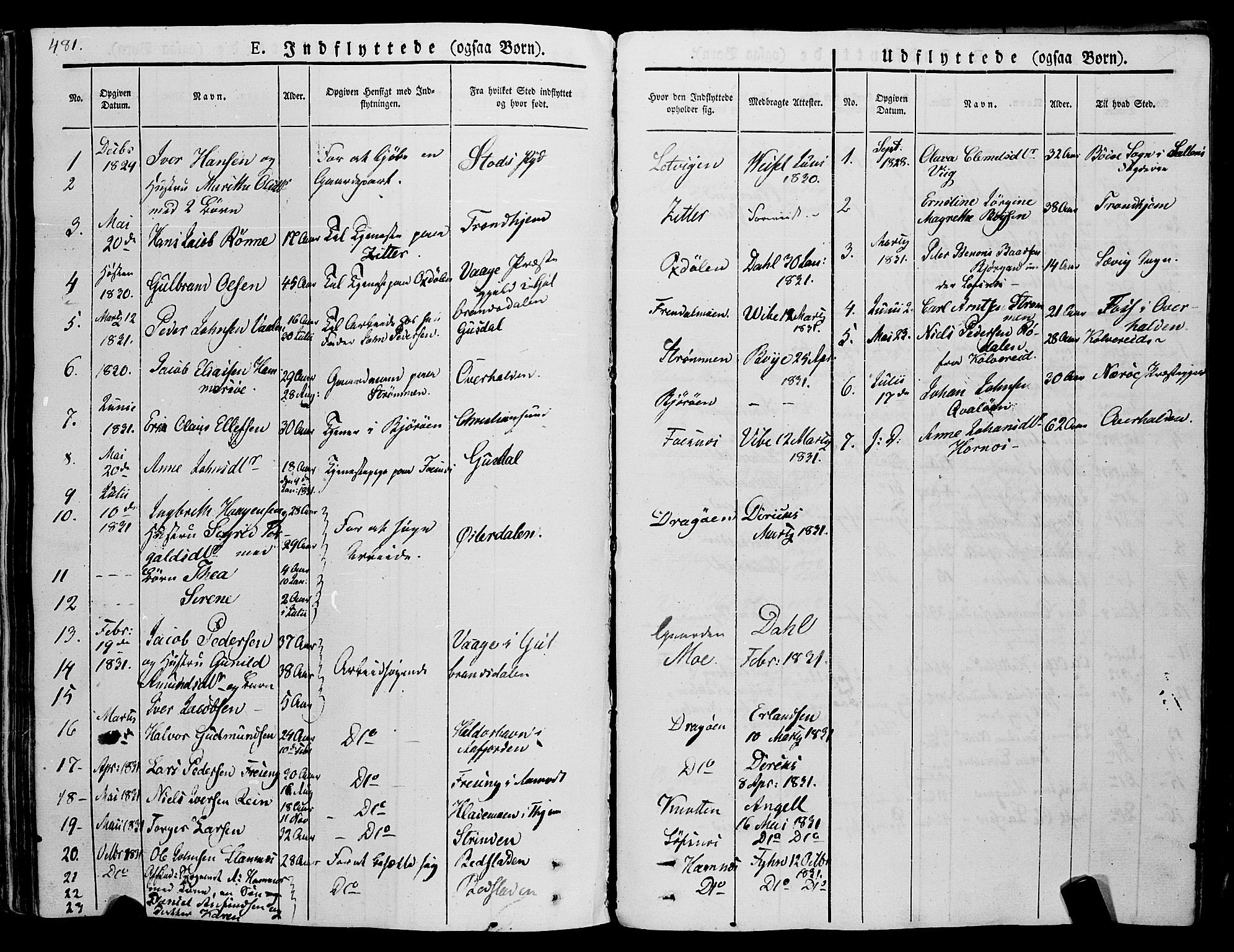 Ministerialprotokoller, klokkerbøker og fødselsregistre - Nord-Trøndelag, SAT/A-1458/773/L0614: Parish register (official) no. 773A05, 1831-1856, p. 481
