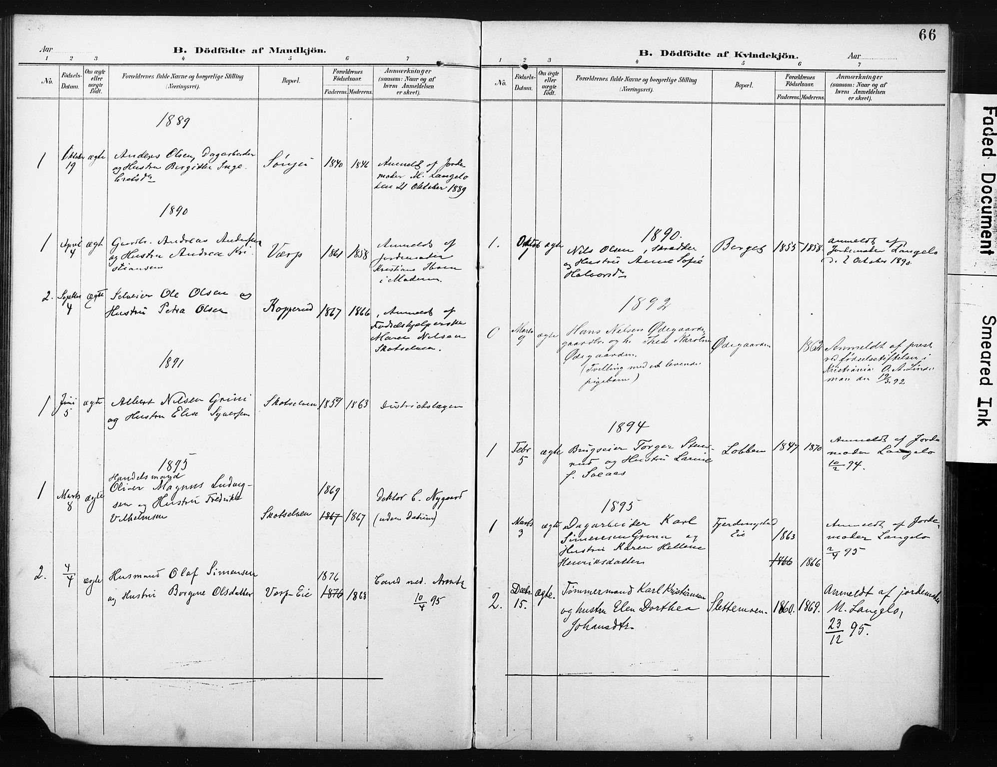 Eiker kirkebøker, SAKO/A-4/F/Fc/L0002: Parish register (official) no. III 2, 1889-1897, p. 66