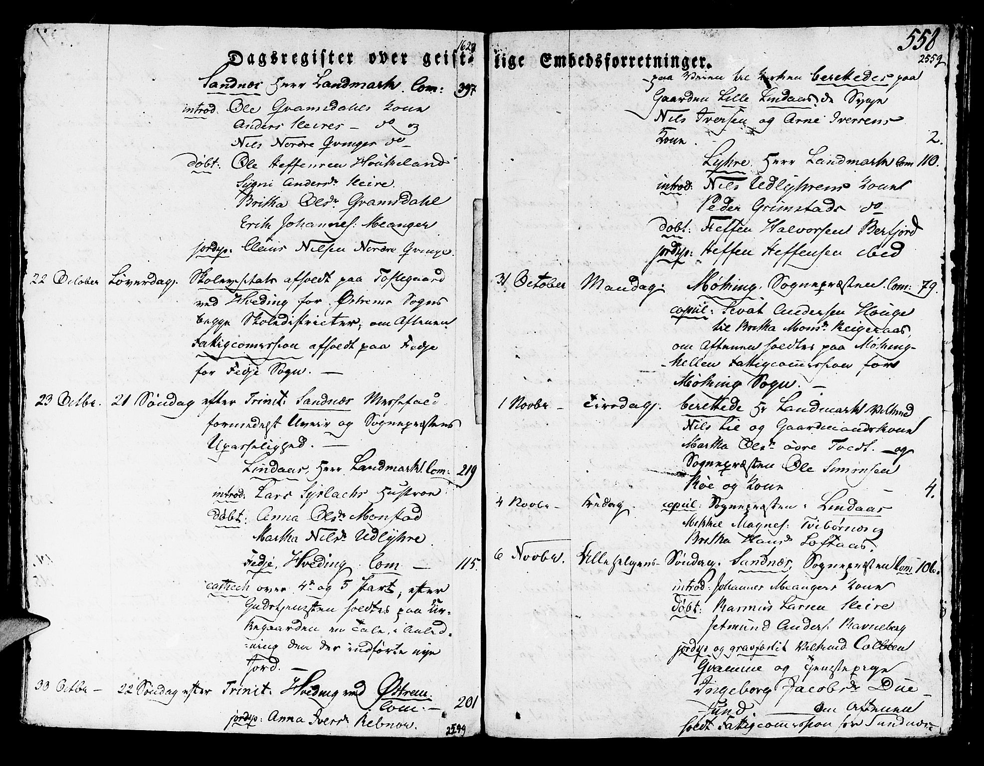 Lindås Sokneprestembete, SAB/A-76701/H/Haa: Parish register (official) no. A 8, 1823-1836, p. 558