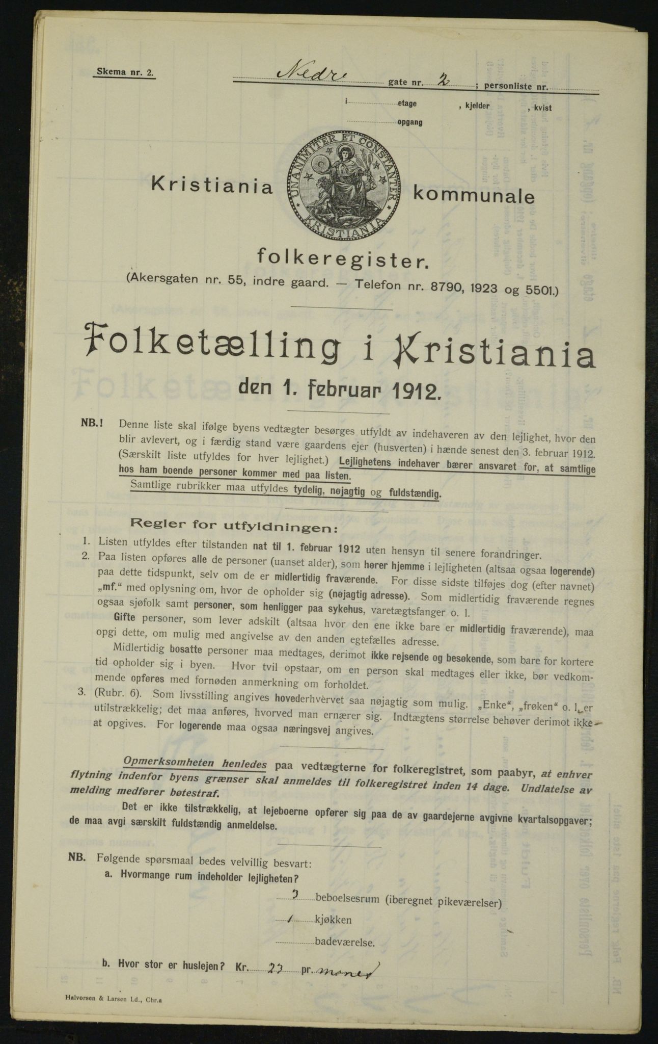 OBA, Municipal Census 1912 for Kristiania, 1912, p. 69726