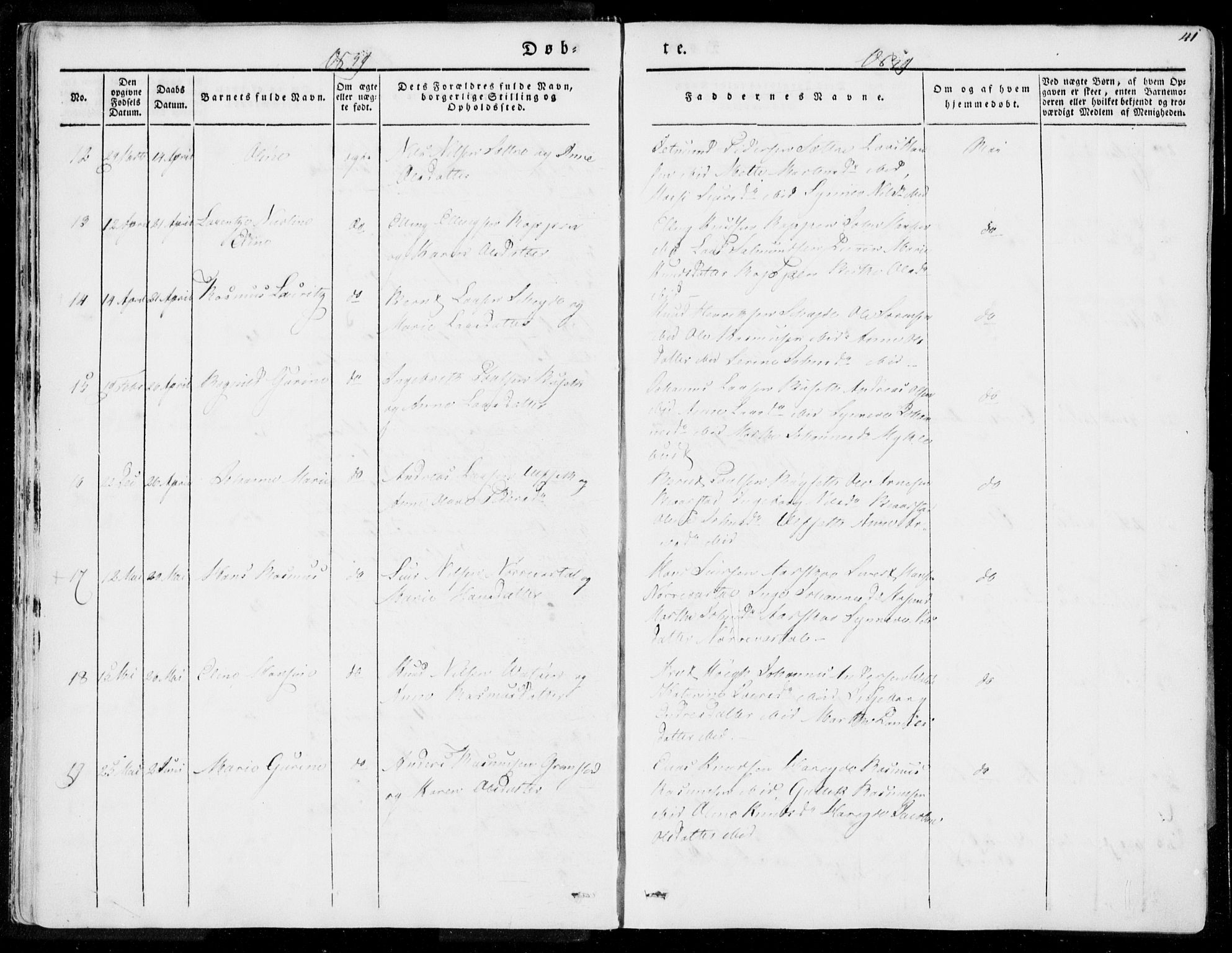 Ministerialprotokoller, klokkerbøker og fødselsregistre - Møre og Romsdal, AV/SAT-A-1454/509/L0104: Parish register (official) no. 509A02, 1833-1847, p. 41