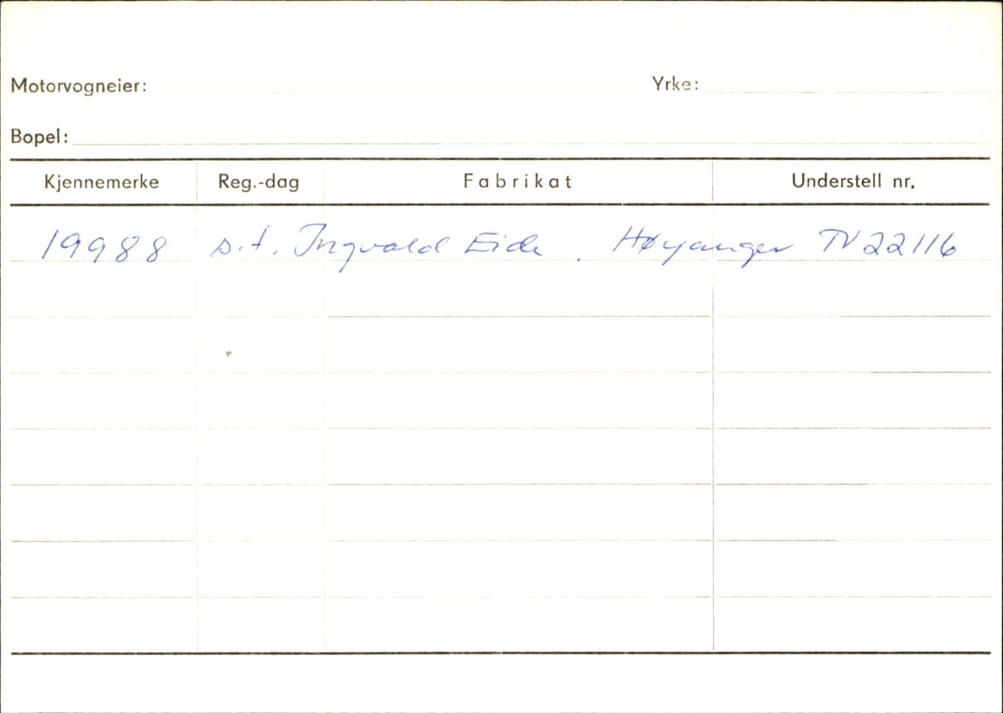 Statens vegvesen, Sogn og Fjordane vegkontor, SAB/A-5301/4/F/L0130: Eigarregister Eid T-Å. Høyanger A-O, 1945-1975, p. 2117