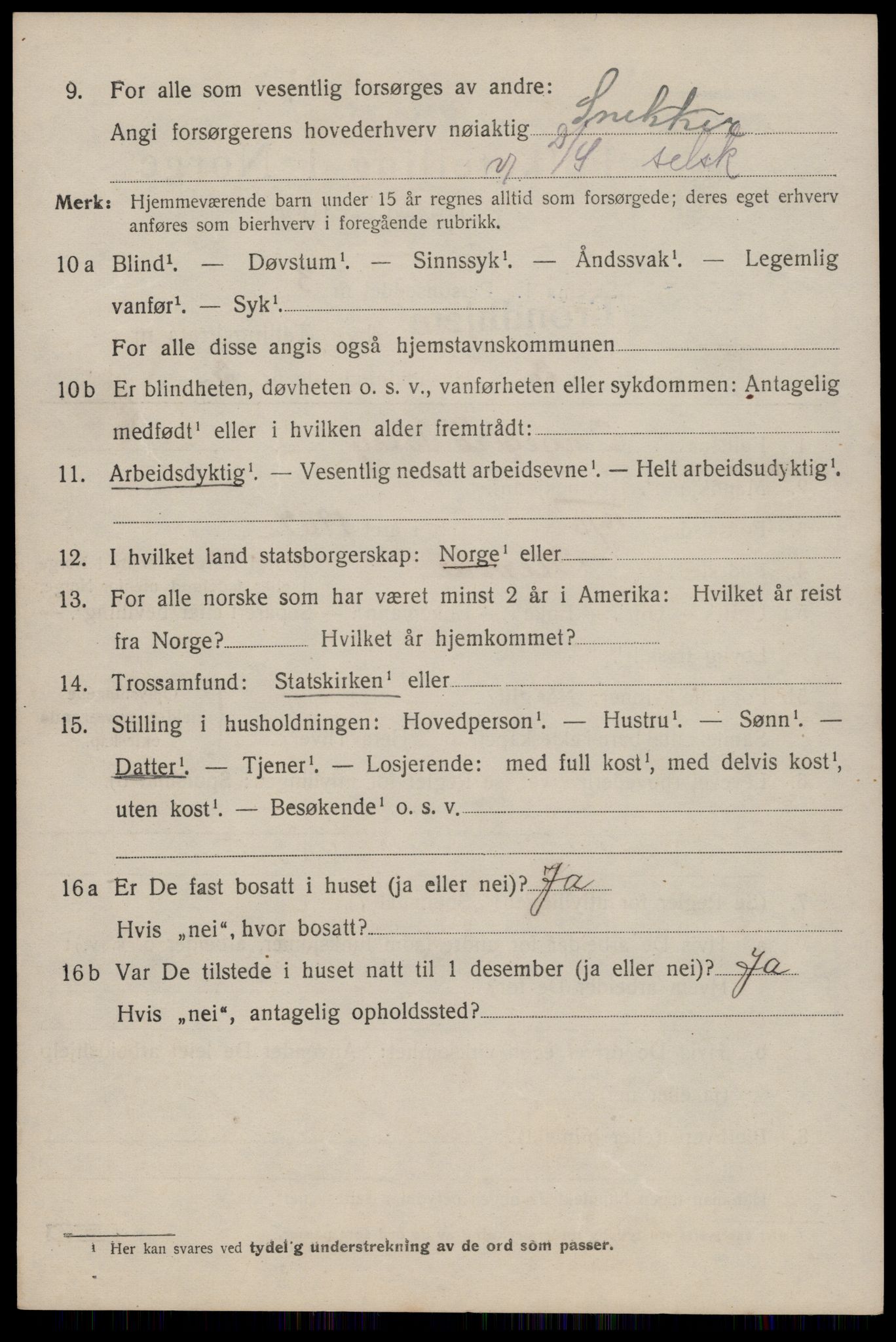 SAT, 1920 census for Trondheim, 1920, p. 133639