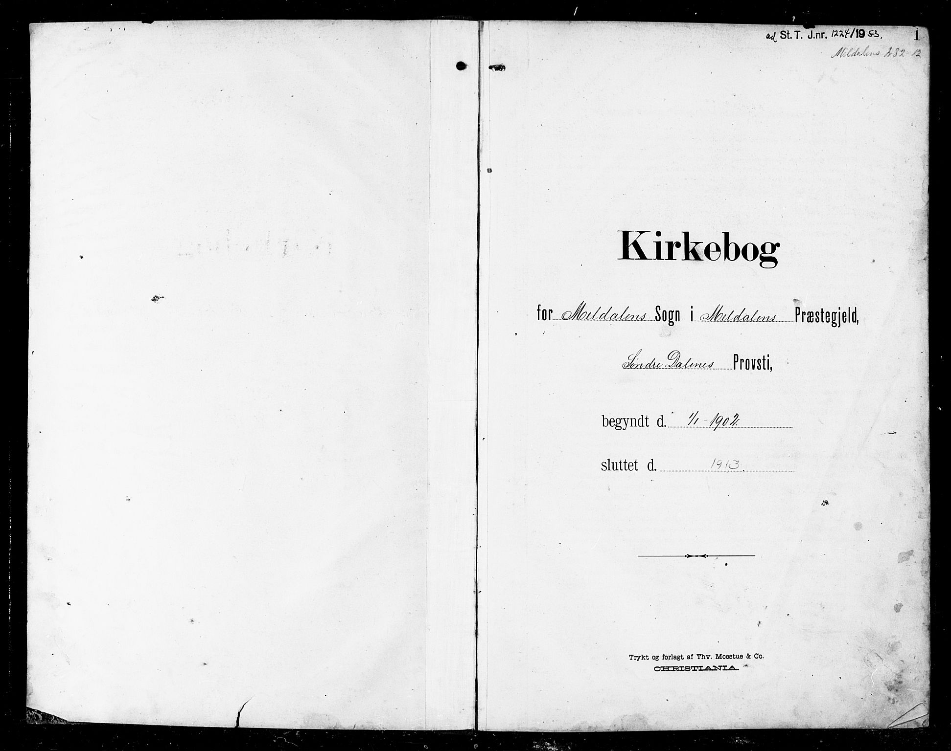 Ministerialprotokoller, klokkerbøker og fødselsregistre - Sør-Trøndelag, AV/SAT-A-1456/672/L0864: Parish register (copy) no. 672C03, 1902-1914, p. 1