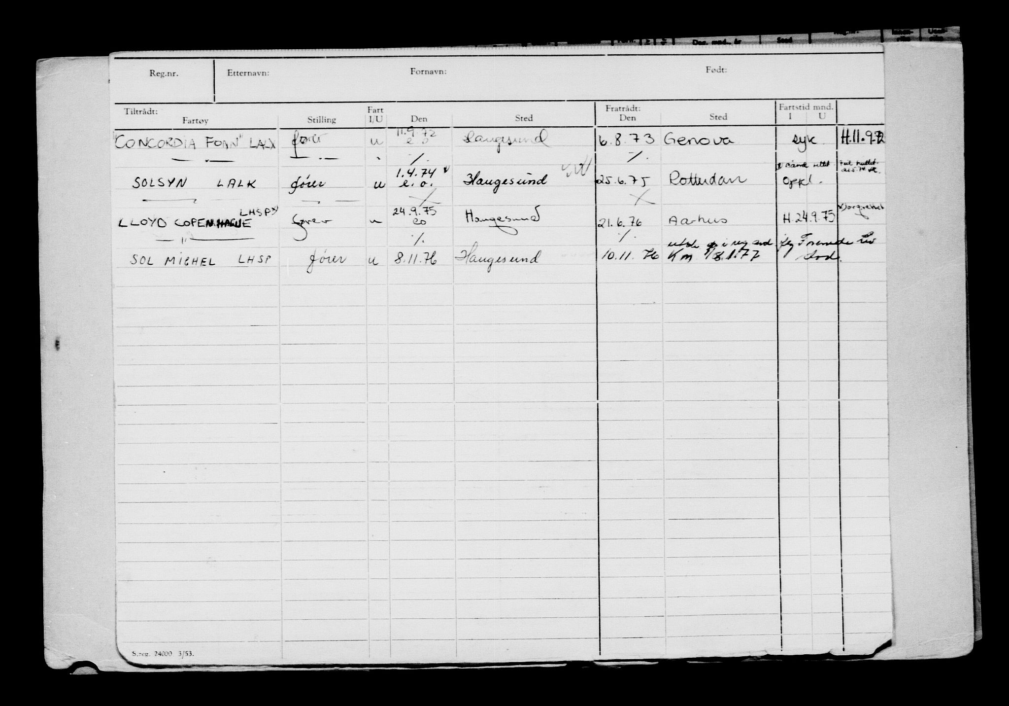 Direktoratet for sjømenn, RA/S-3545/G/Gb/L0169: Hovedkort, 1919, p. 2