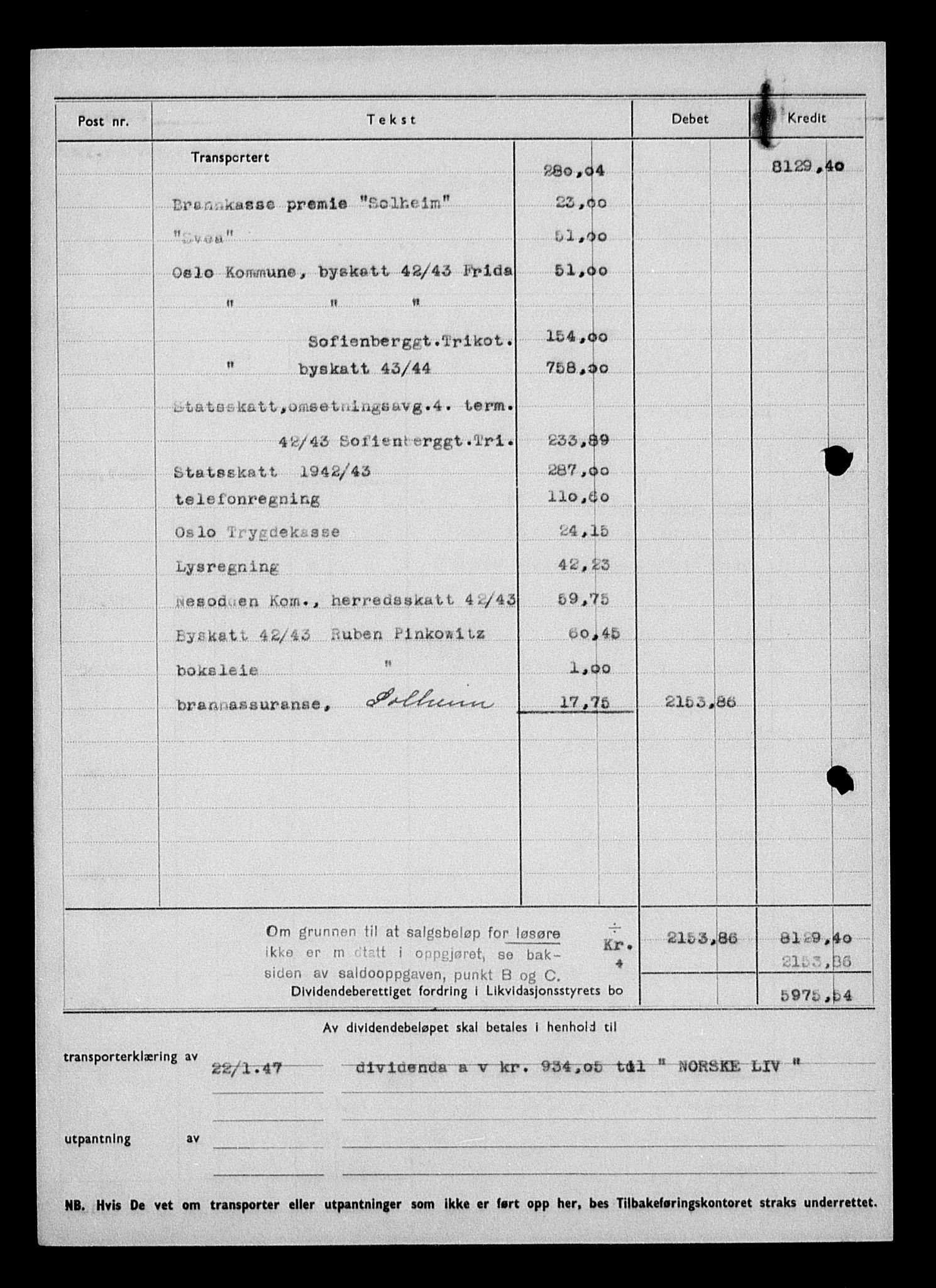 Justisdepartementet, Tilbakeføringskontoret for inndratte formuer, AV/RA-S-1564/H/Hc/Hcc/L0969: --, 1945-1947, p. 87