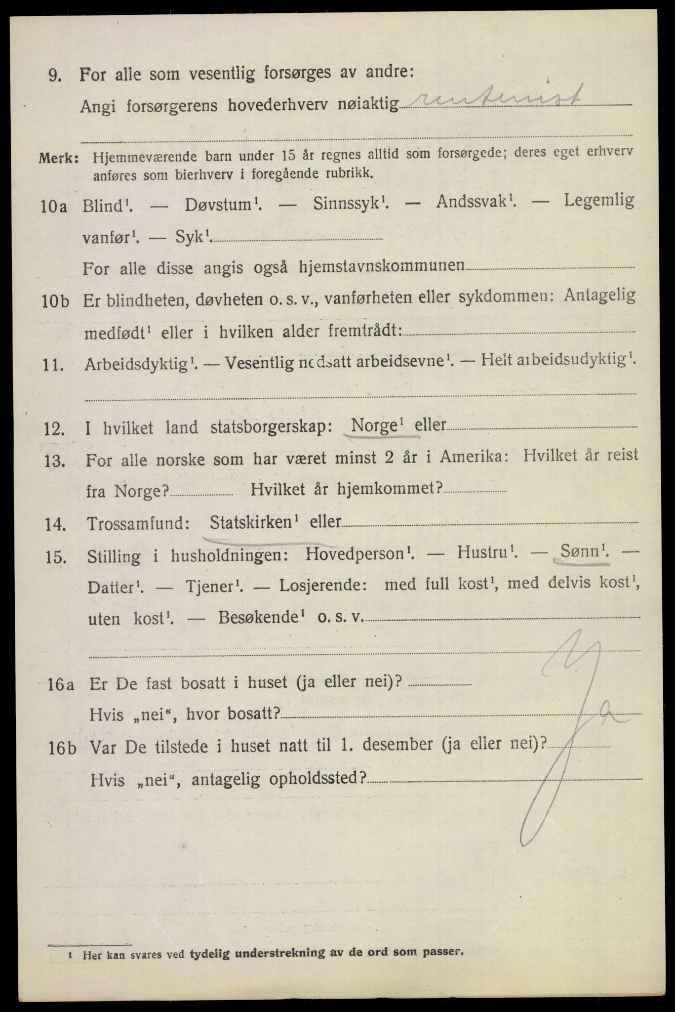 SAKO, 1920 census for Borre, 1920, p. 4965