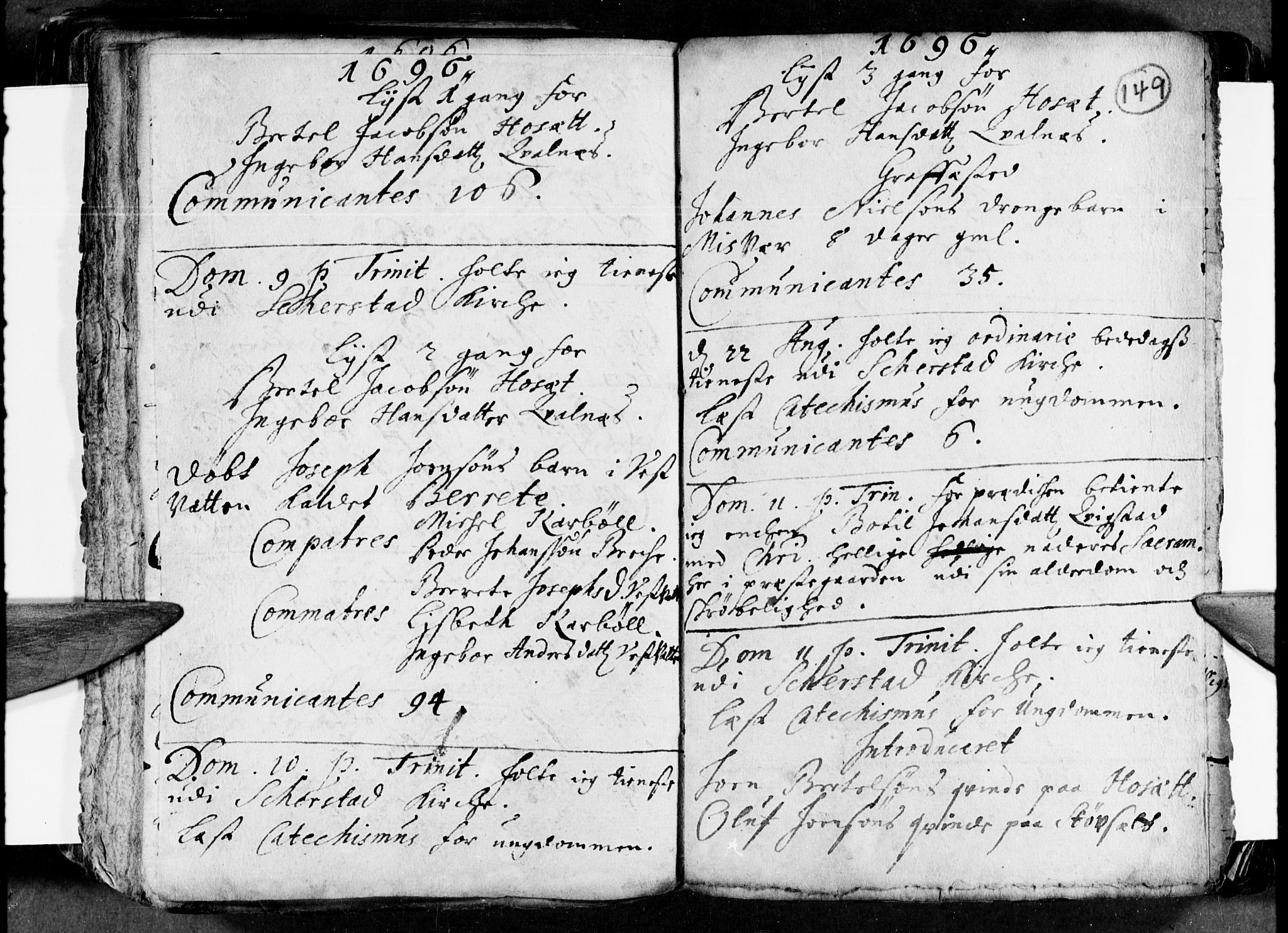 Ministerialprotokoller, klokkerbøker og fødselsregistre - Nordland, AV/SAT-A-1459/852/L0732: Parish register (official) no. 852A02, 1690-1699, p. 149