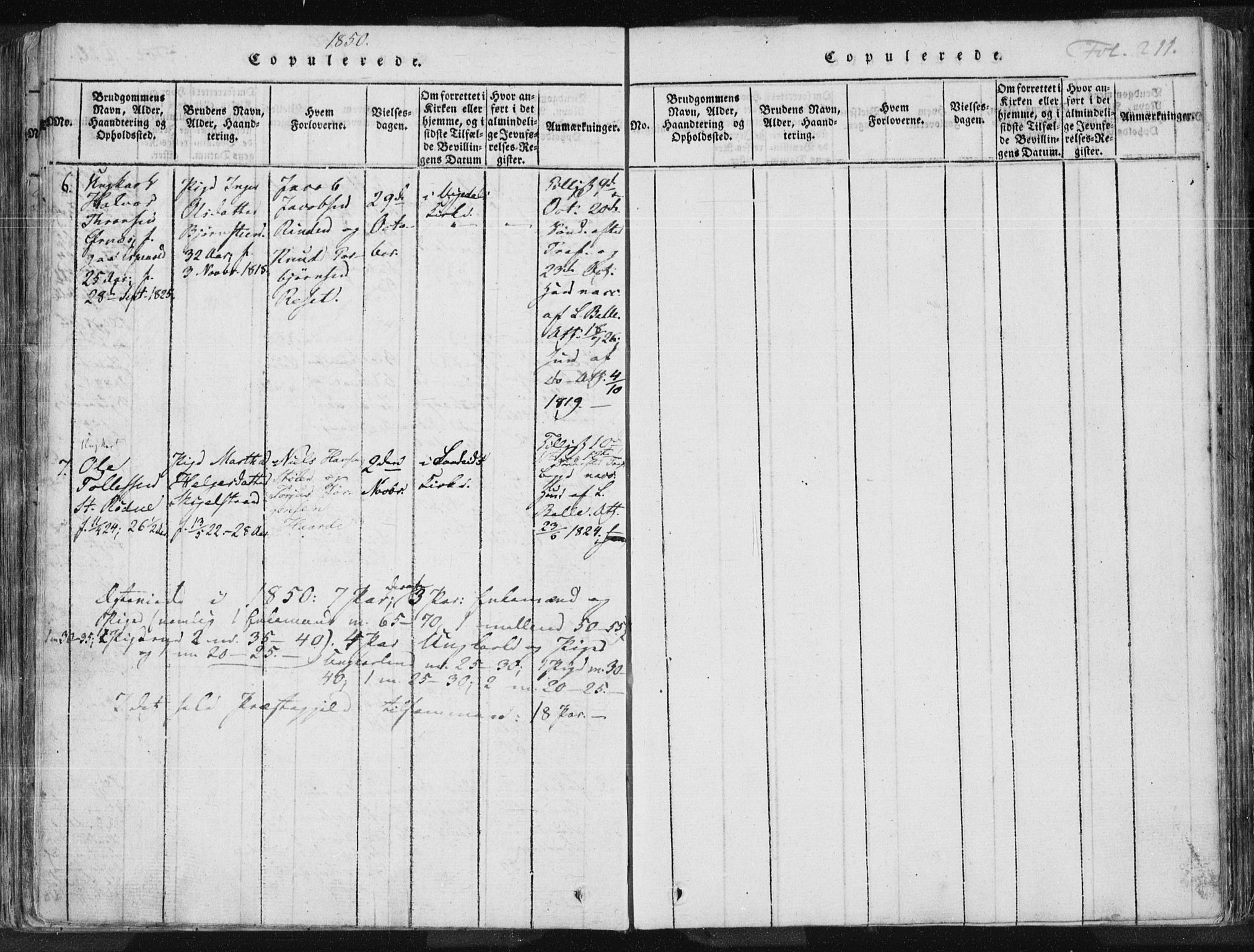 Vikedal sokneprestkontor, AV/SAST-A-101840/01/IV: Parish register (official) no. A 3, 1817-1850, p. 211