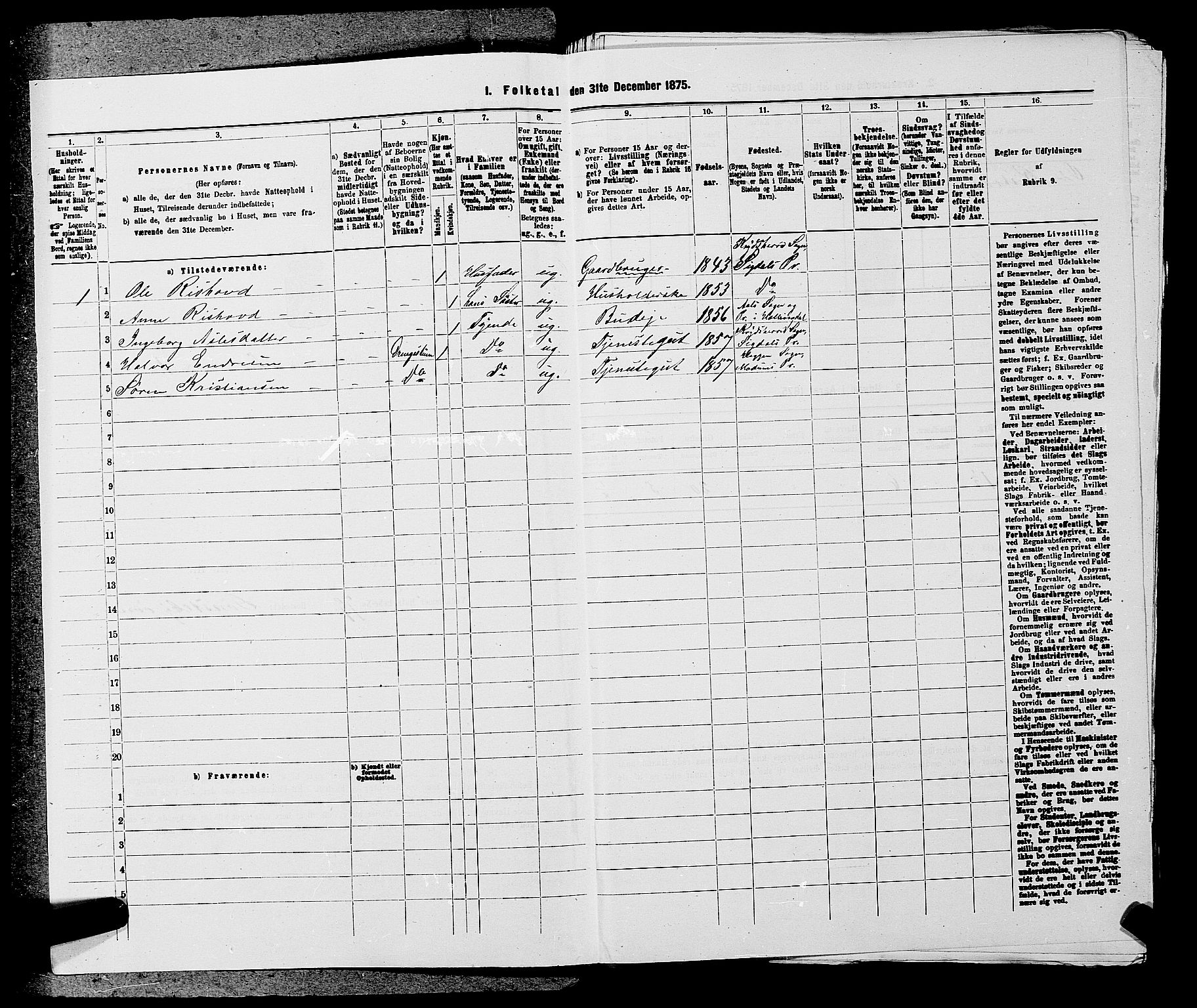 SAKO, 1875 census for 0623P Modum, 1875, p. 558