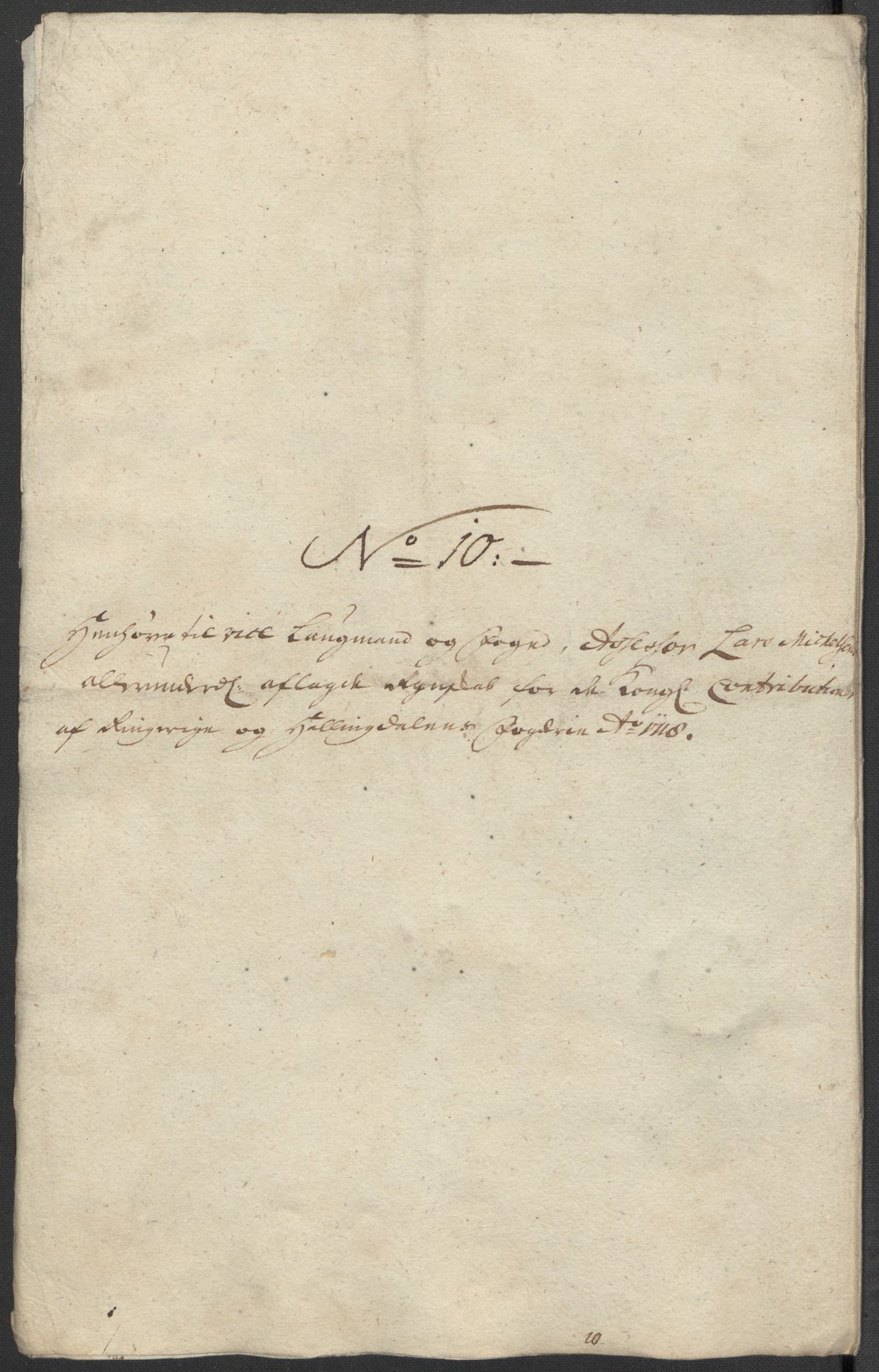 Rentekammeret inntil 1814, Reviderte regnskaper, Fogderegnskap, AV/RA-EA-4092/R23/L1476: Fogderegnskap Ringerike og Hallingdal, 1718, p. 110