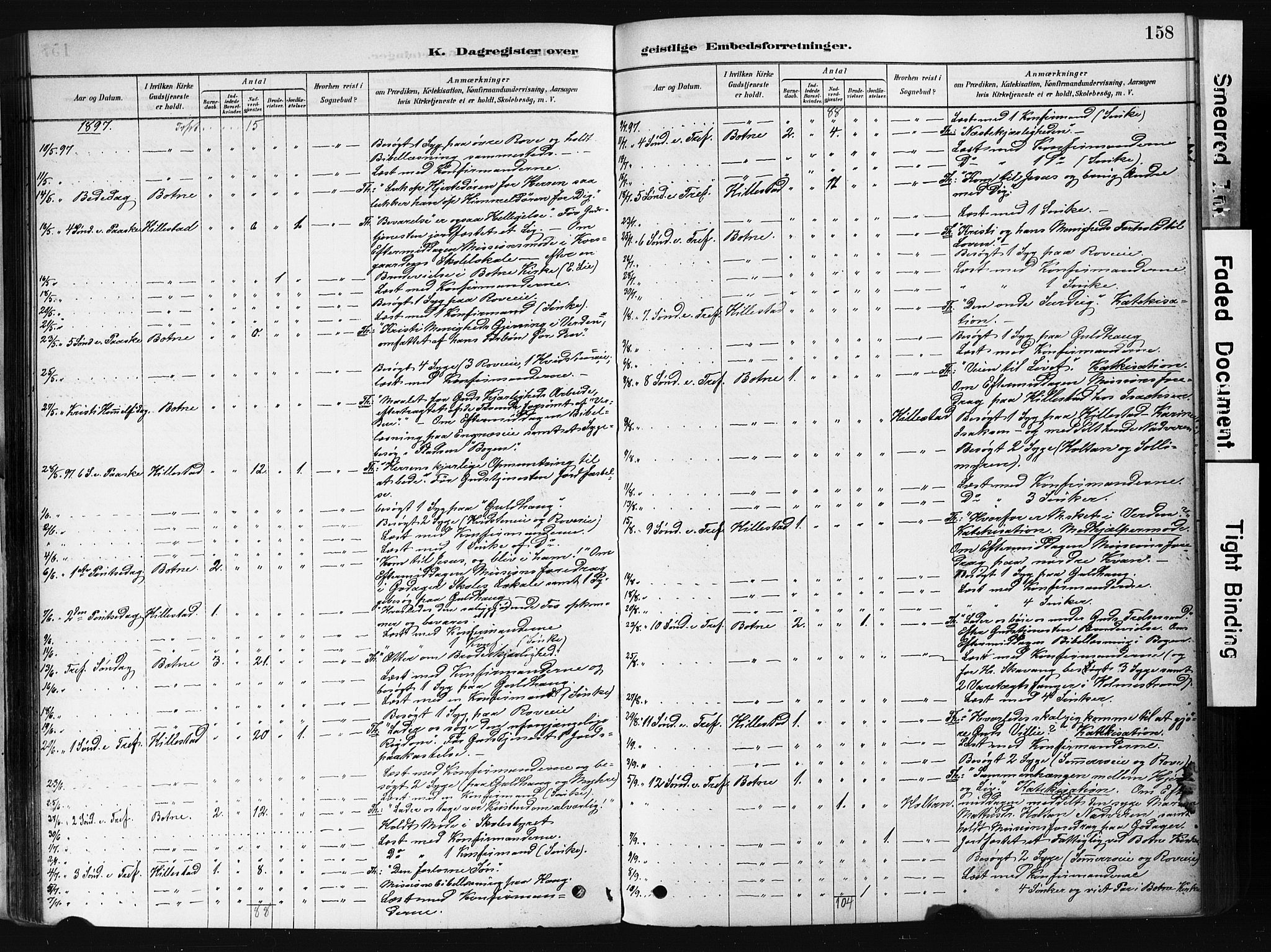 Botne kirkebøker, AV/SAKO-A-340/F/Fb/L0001: Parish register (official) no. II 1, 1878-1902, p. 158