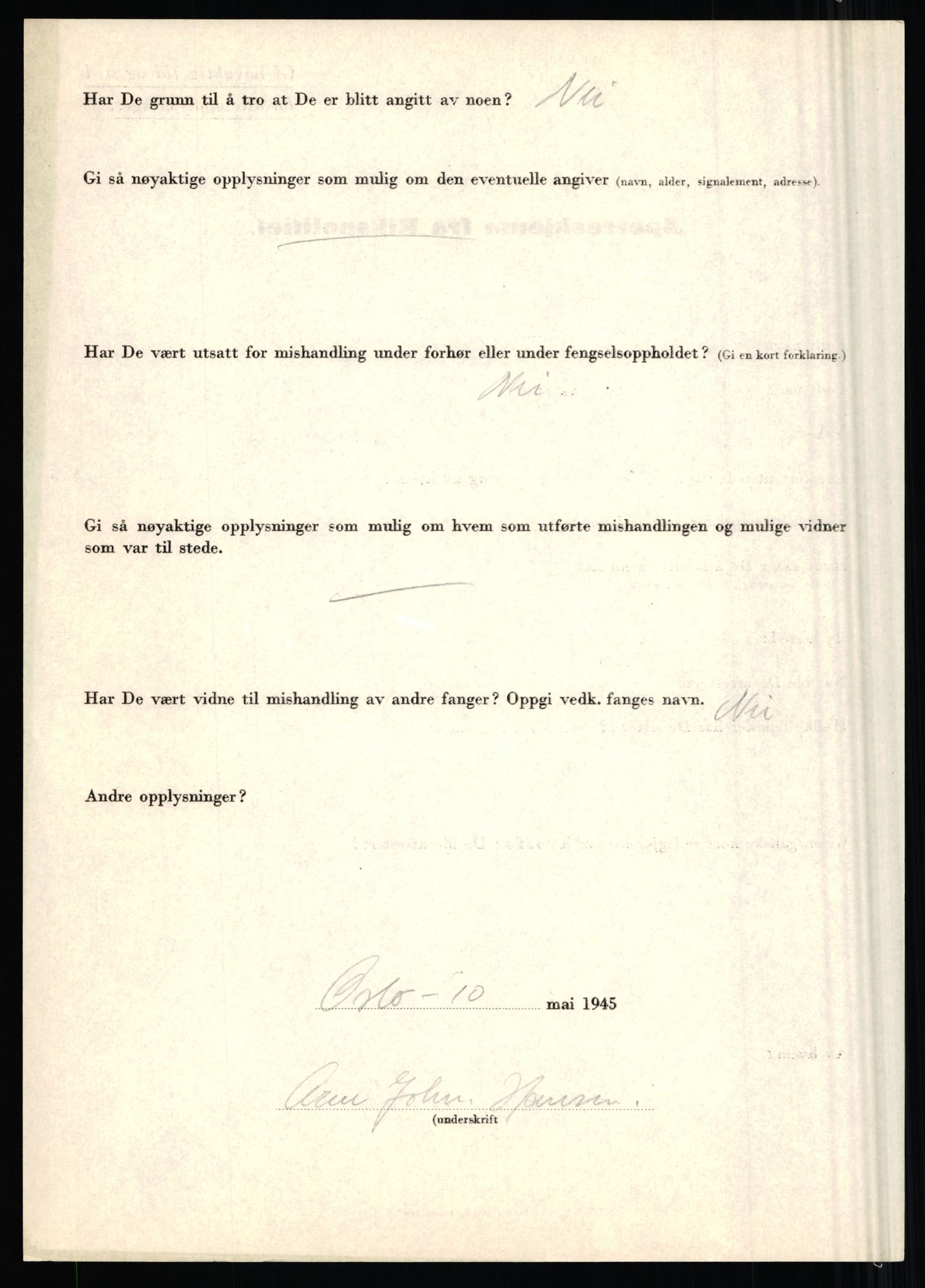 Rikspolitisjefen, AV/RA-S-1560/L/L0006: Hansen, Adolf Boye - Hemstad, Gunnar, 1940-1945, p. 26