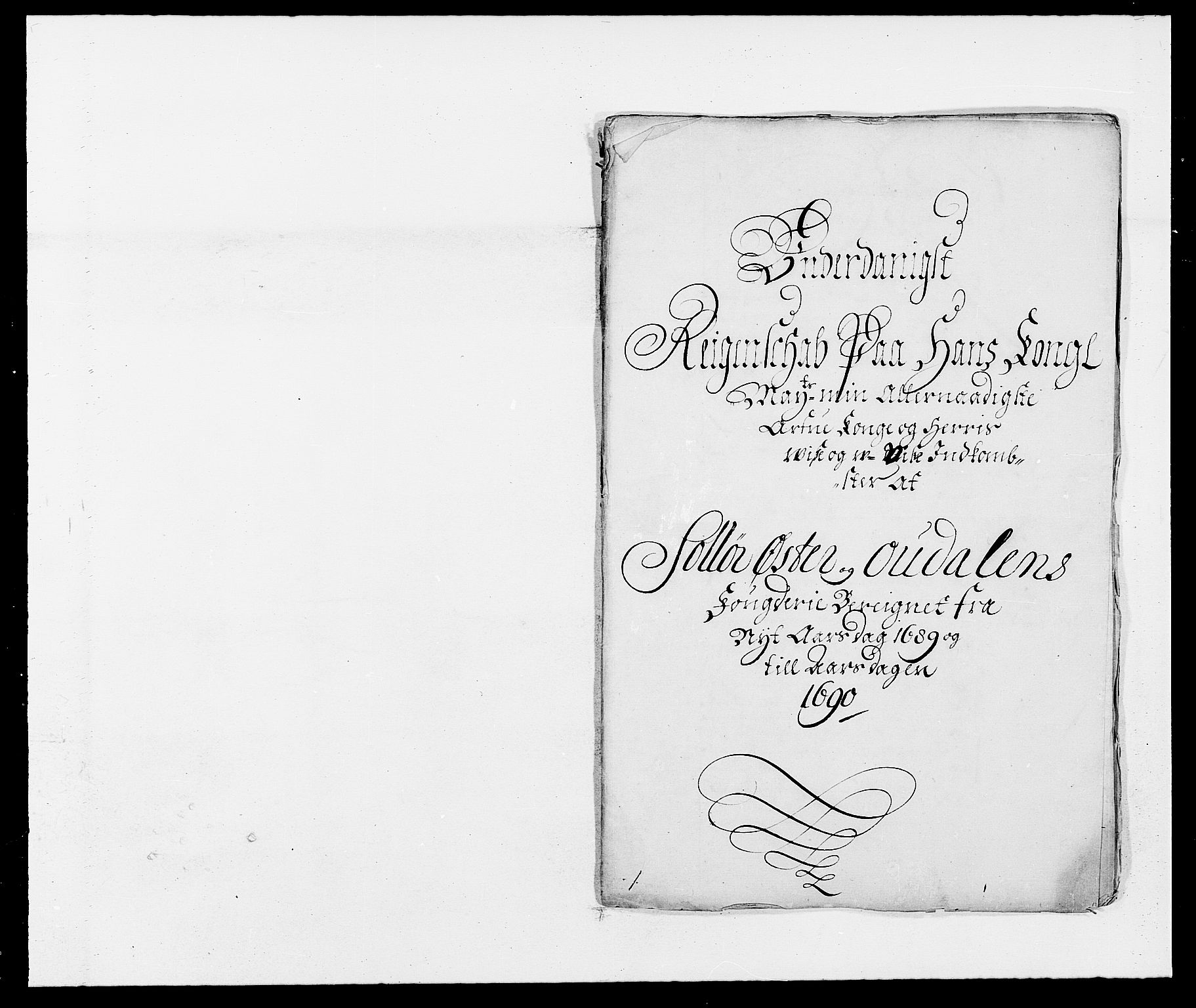 Rentekammeret inntil 1814, Reviderte regnskaper, Fogderegnskap, RA/EA-4092/R13/L0827: Fogderegnskap Solør, Odal og Østerdal, 1689, p. 3
