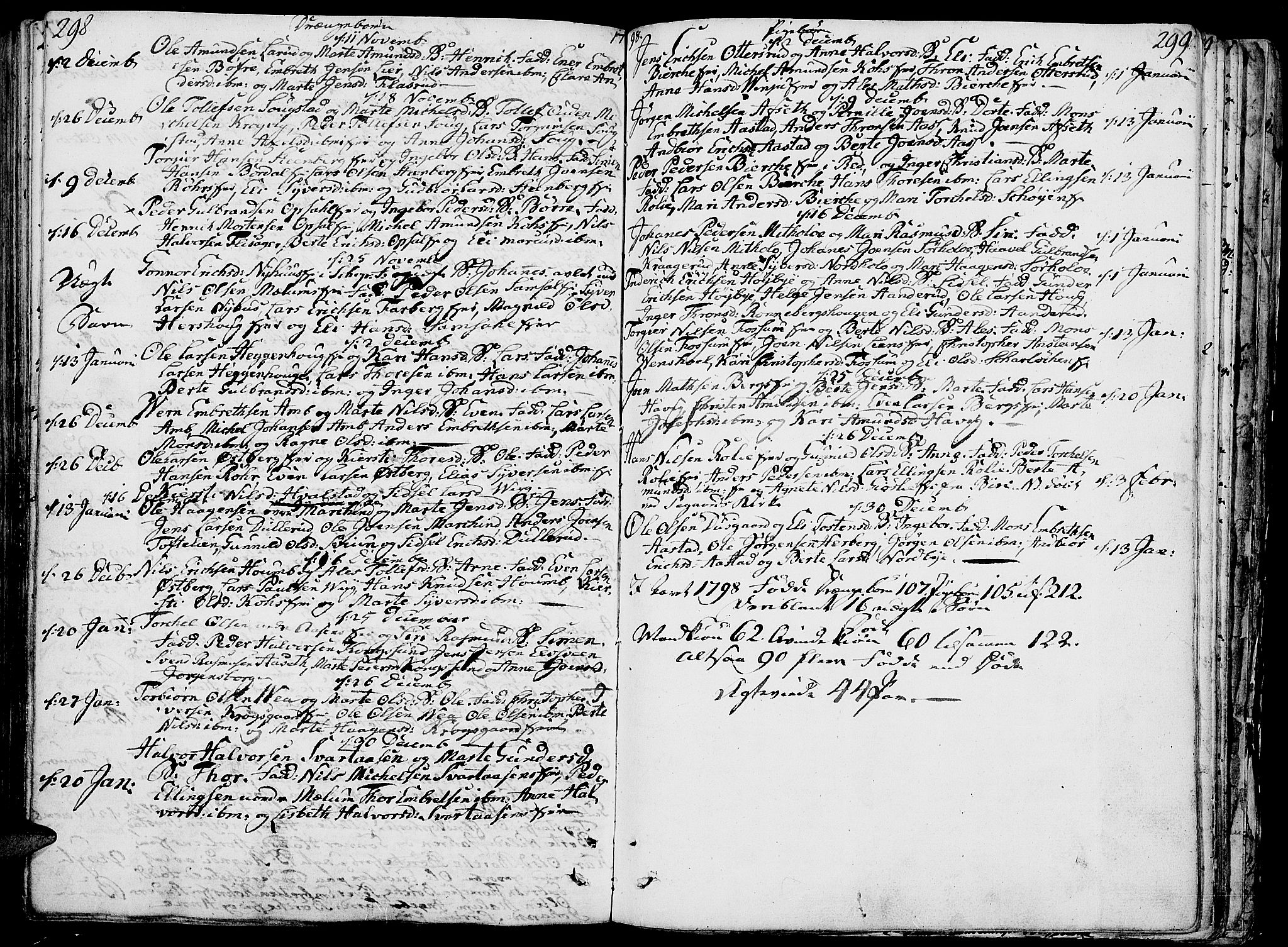 Ringsaker prestekontor, SAH/PREST-014/K/Ka/L0003: Parish register (official) no. 3, 1775-1798, p. 298-299