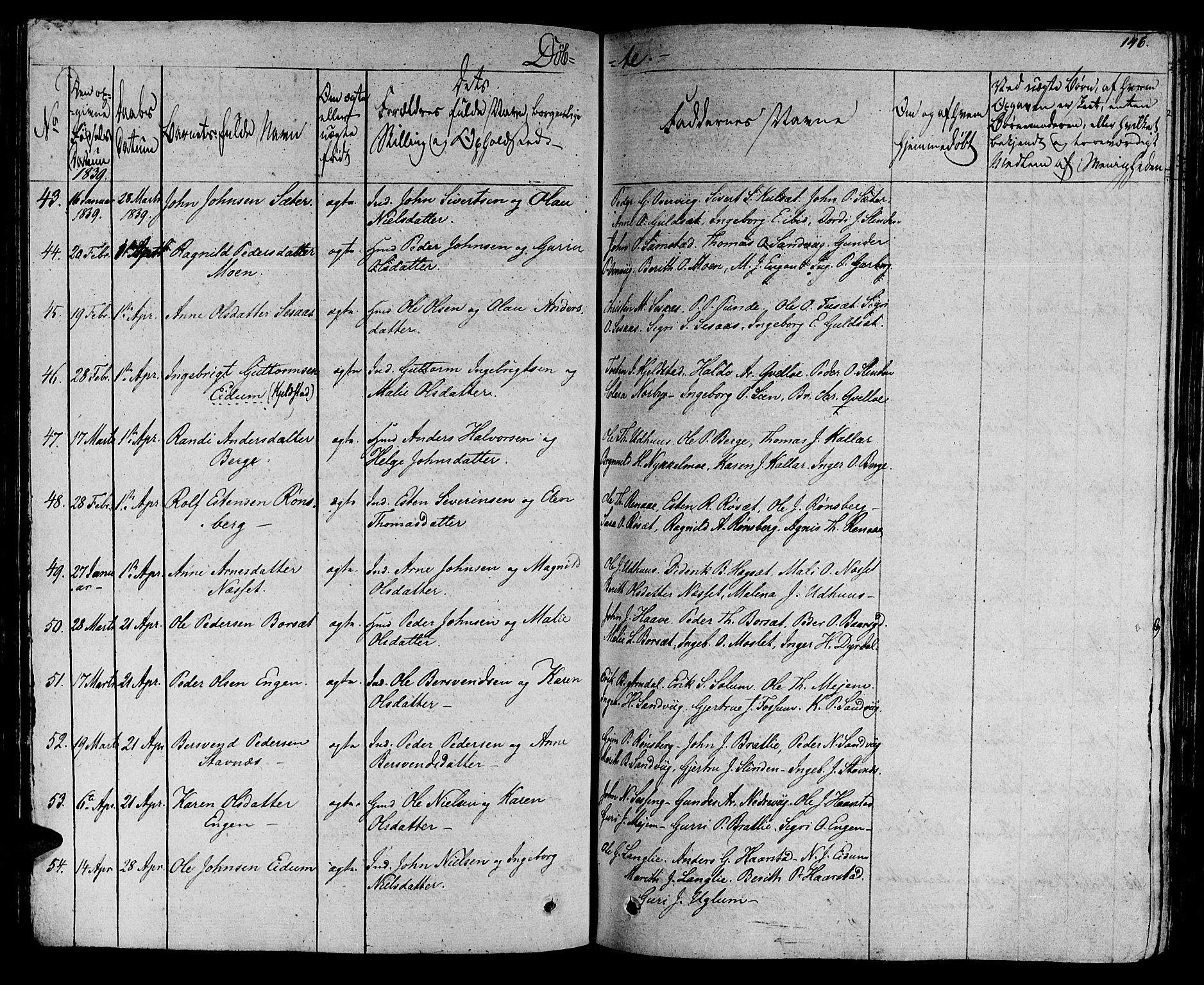 Ministerialprotokoller, klokkerbøker og fødselsregistre - Sør-Trøndelag, AV/SAT-A-1456/695/L1143: Parish register (official) no. 695A05 /1, 1824-1842, p. 146