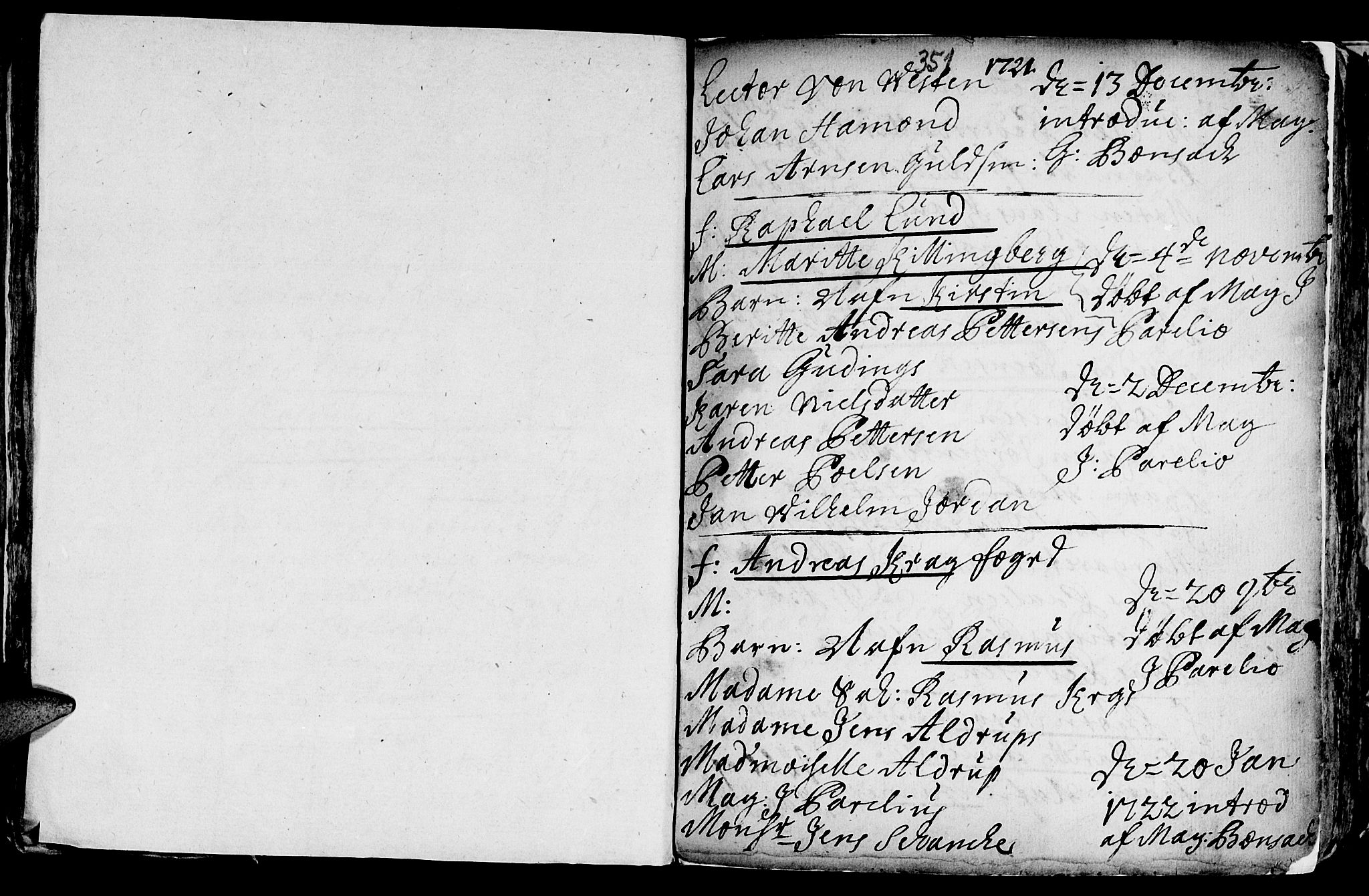 Ministerialprotokoller, klokkerbøker og fødselsregistre - Sør-Trøndelag, AV/SAT-A-1456/601/L0035: Parish register (official) no. 601A03, 1713-1728, p. 351