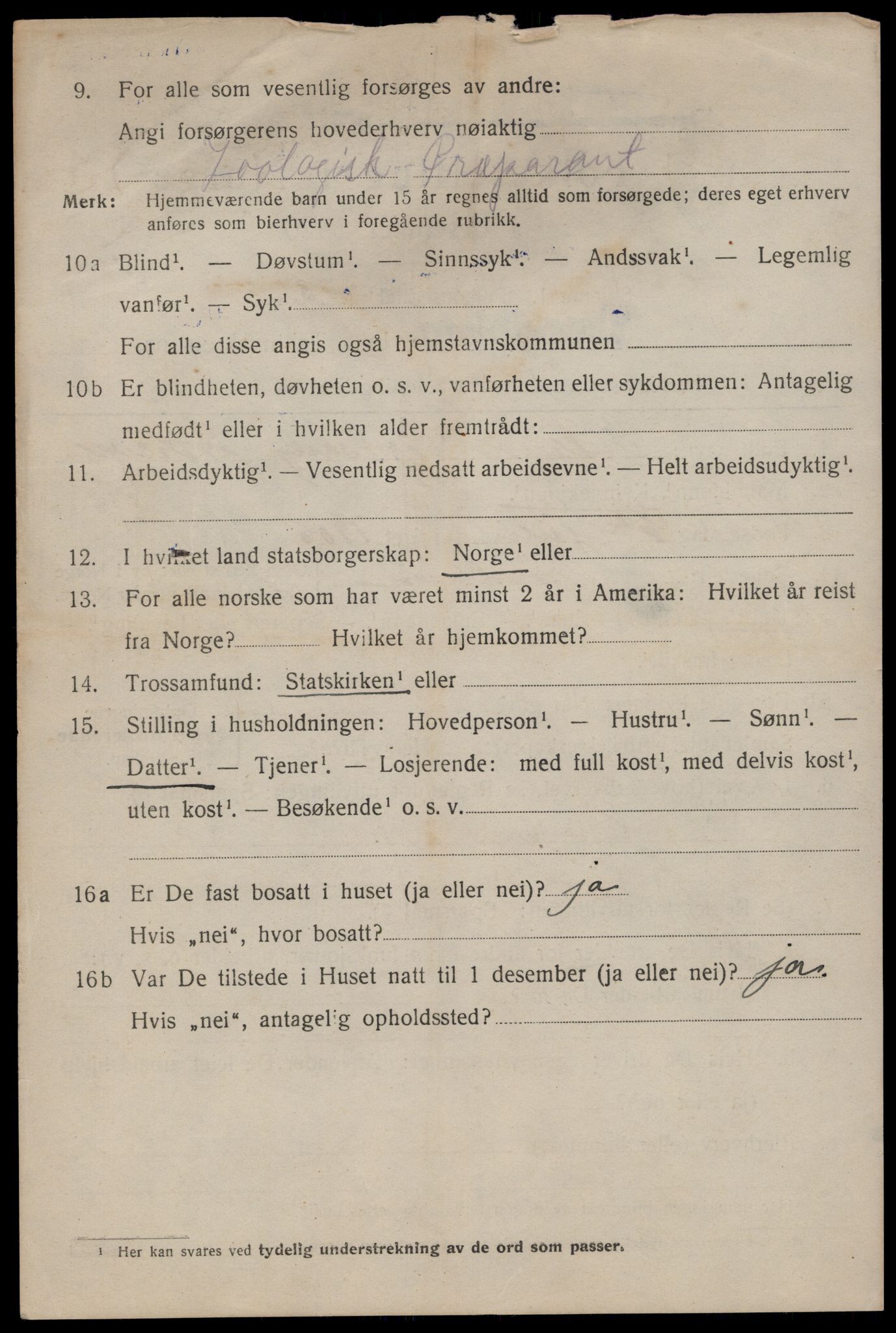 SAT, 1920 census for Trondheim, 1920, p. 97601