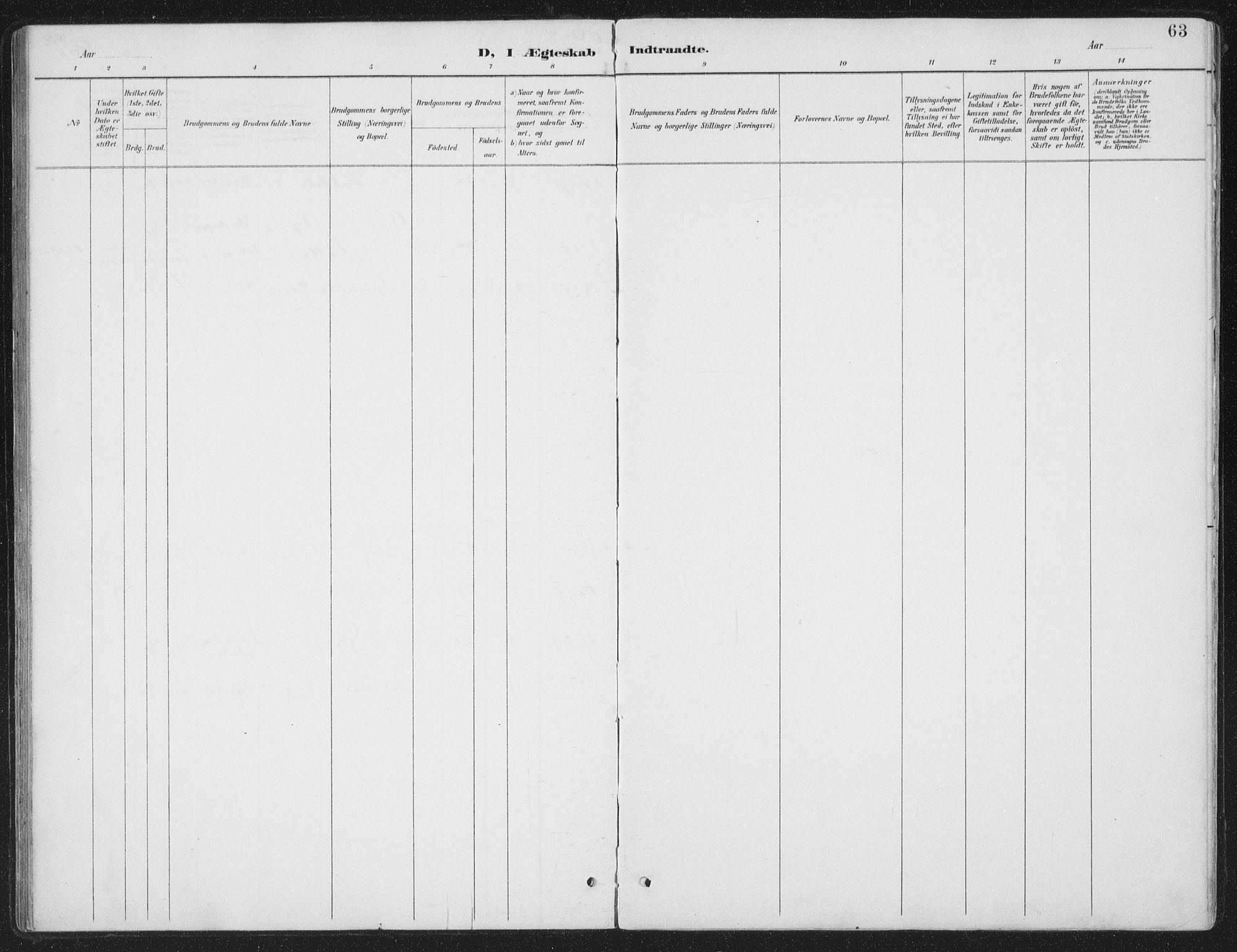 Ministerialprotokoller, klokkerbøker og fødselsregistre - Nordland, AV/SAT-A-1459/843/L0638: Parish register (copy) no. 843C07, 1888-1907, p. 63