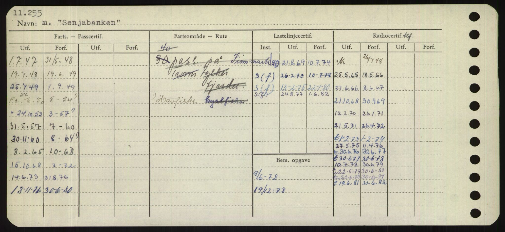 Sjøfartsdirektoratet med forløpere, Skipsmålingen, RA/S-1627/H/Hd/L0032: Fartøy, San-Seve, p. 494