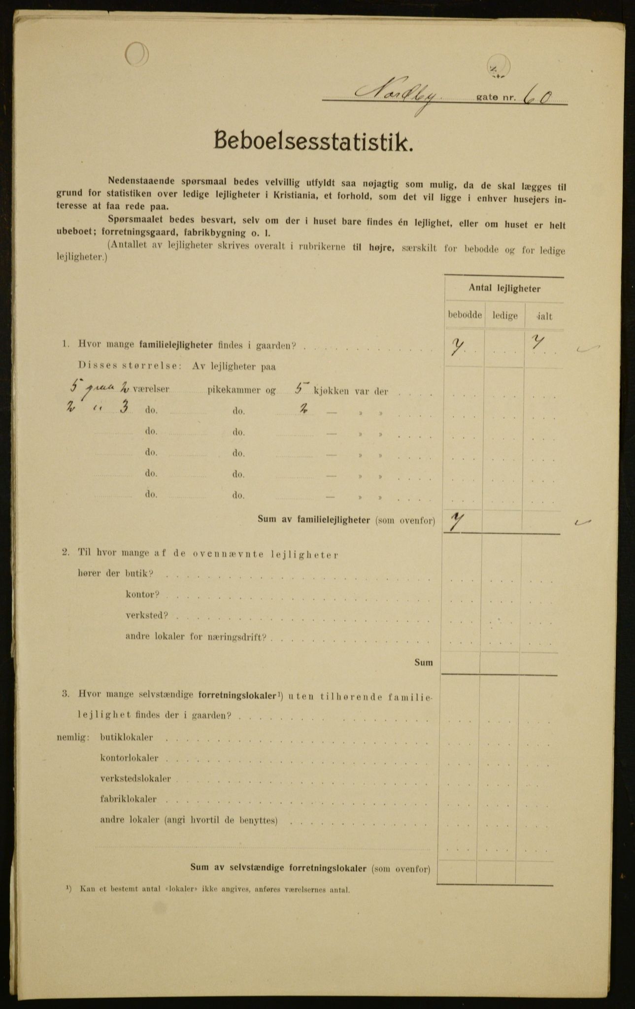 OBA, Municipal Census 1909 for Kristiania, 1909, p. 65310