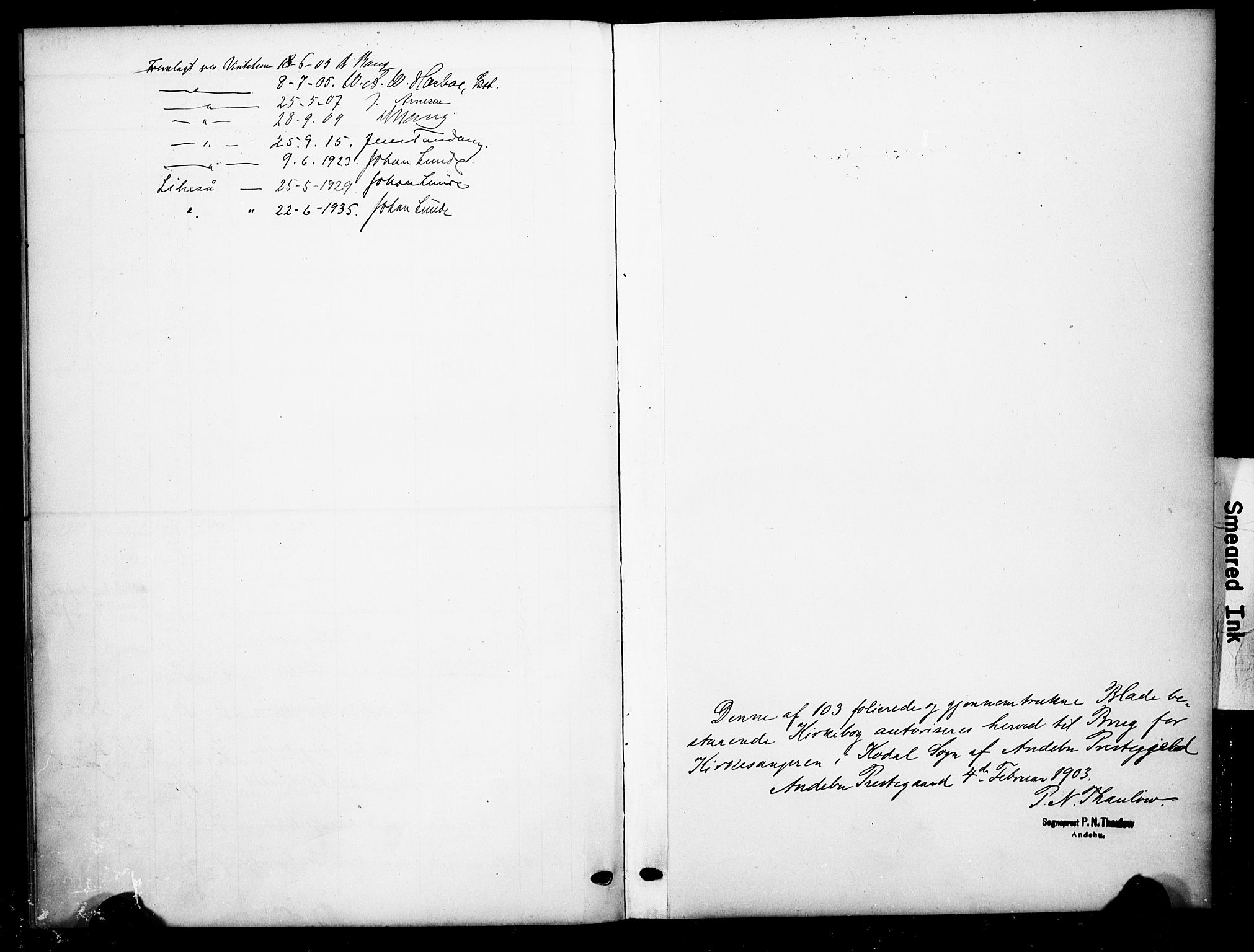 Andebu kirkebøker, AV/SAKO-A-336/G/Gc/L0001: Parish register (copy) no. III 1, 1901-1930