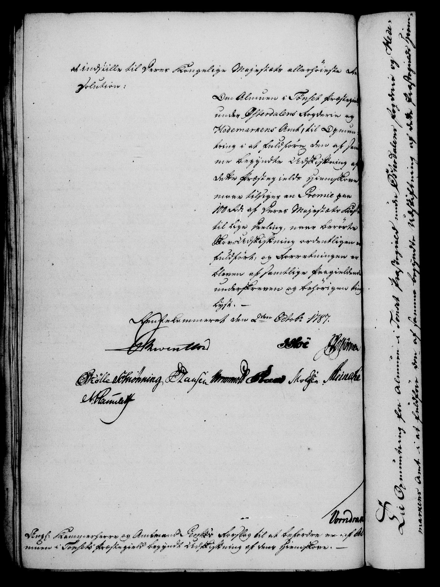 Rentekammeret, Kammerkanselliet, AV/RA-EA-3111/G/Gf/Gfa/L0069: Norsk relasjons- og resolusjonsprotokoll (merket RK 52.69), 1787, p. 1074