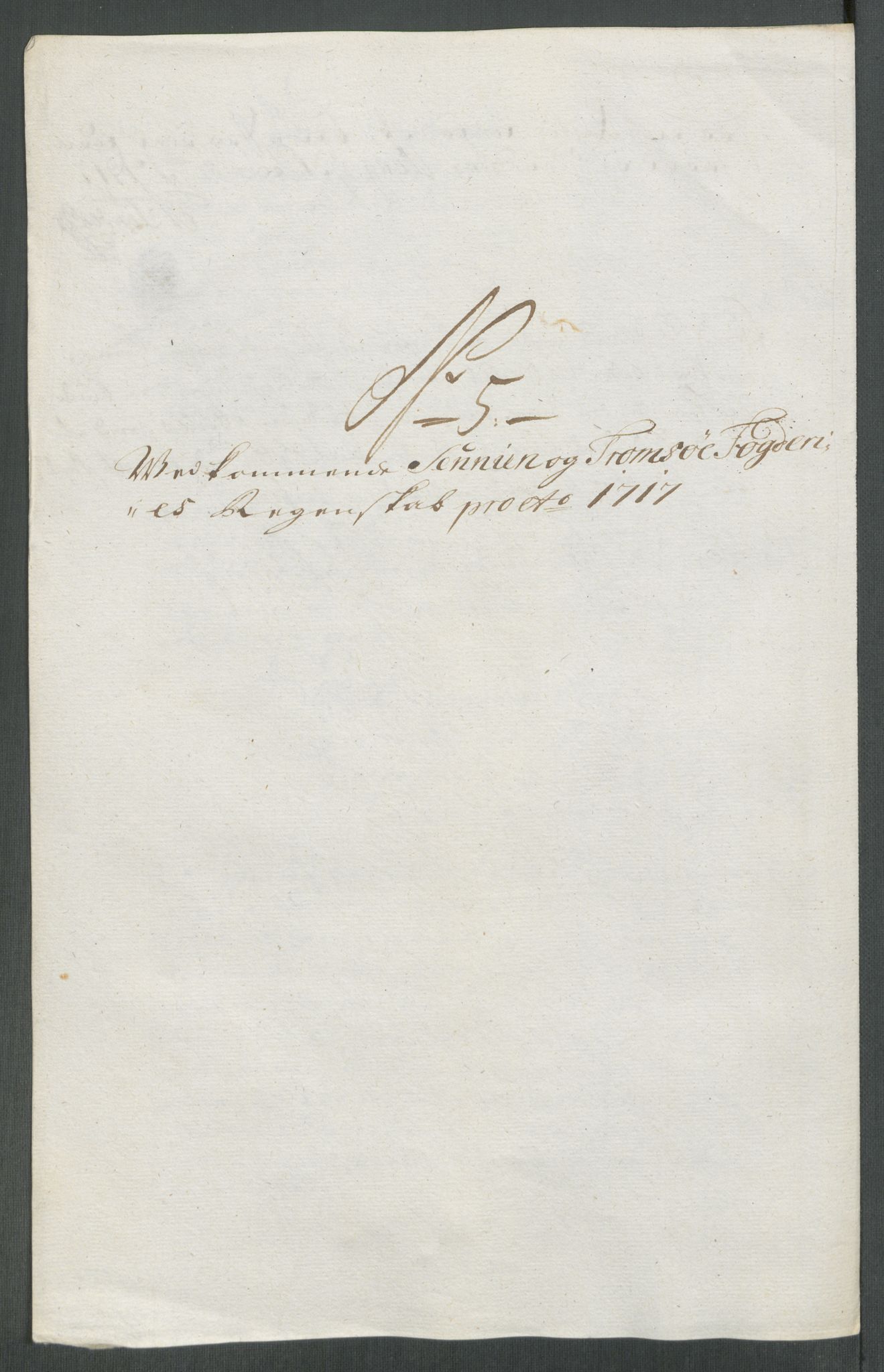 Rentekammeret inntil 1814, Reviderte regnskaper, Fogderegnskap, AV/RA-EA-4092/R68/L4763: Fogderegnskap Senja og Troms, 1717, p. 102