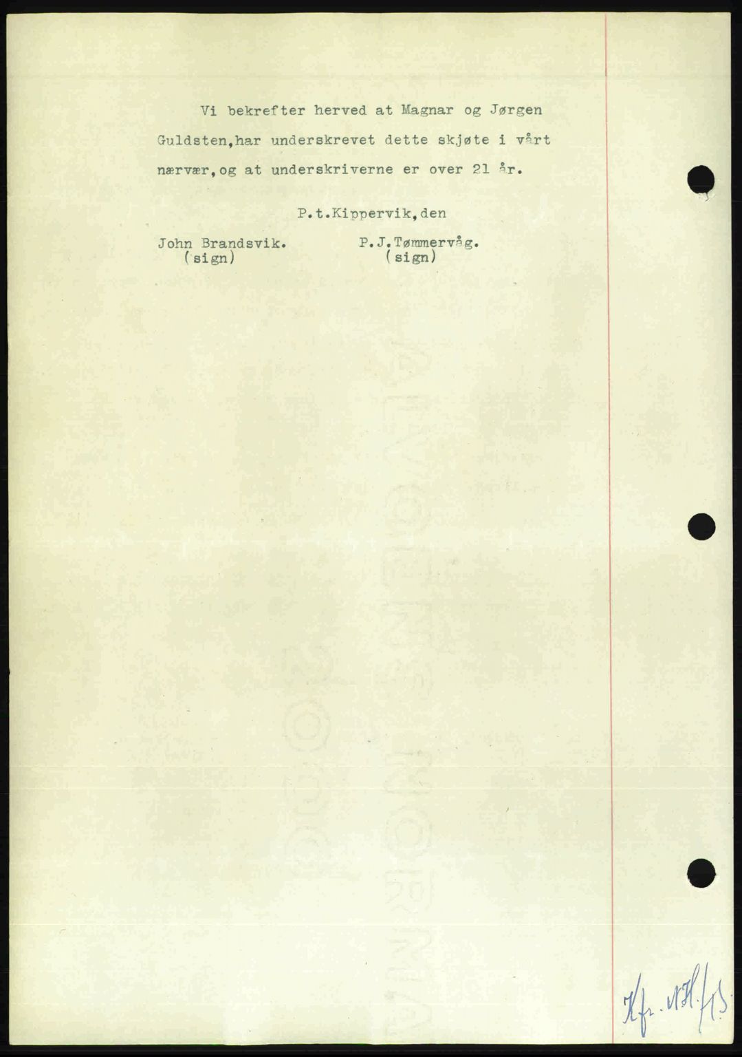 Nordmøre sorenskriveri, AV/SAT-A-4132/1/2/2Ca: Mortgage book no. A105, 1947-1947, Diary no: : 1835/1947