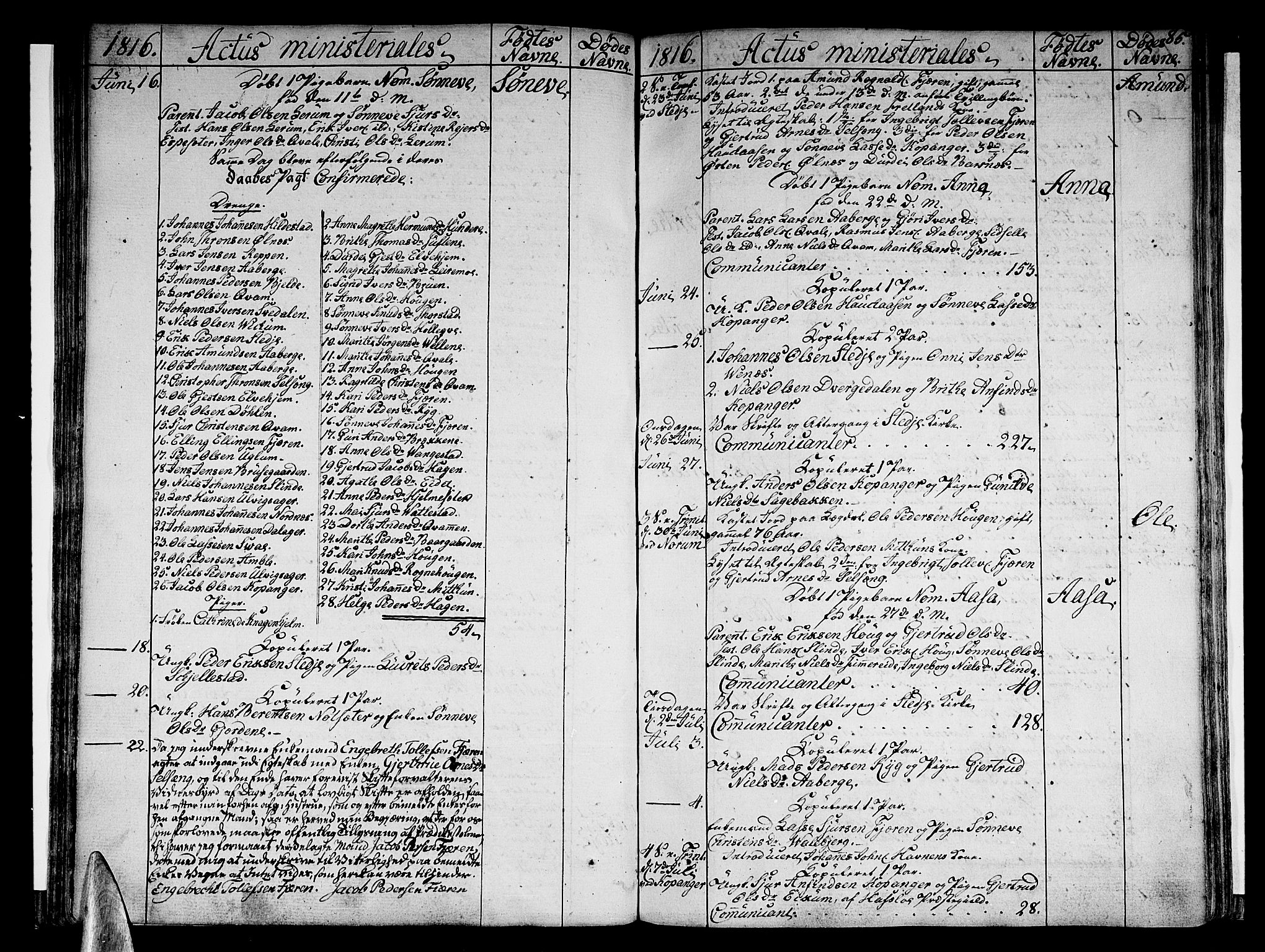 Sogndal sokneprestembete, AV/SAB-A-81301/H/Haa/Haaa/L0009: Parish register (official) no. A 9, 1809-1821, p. 85