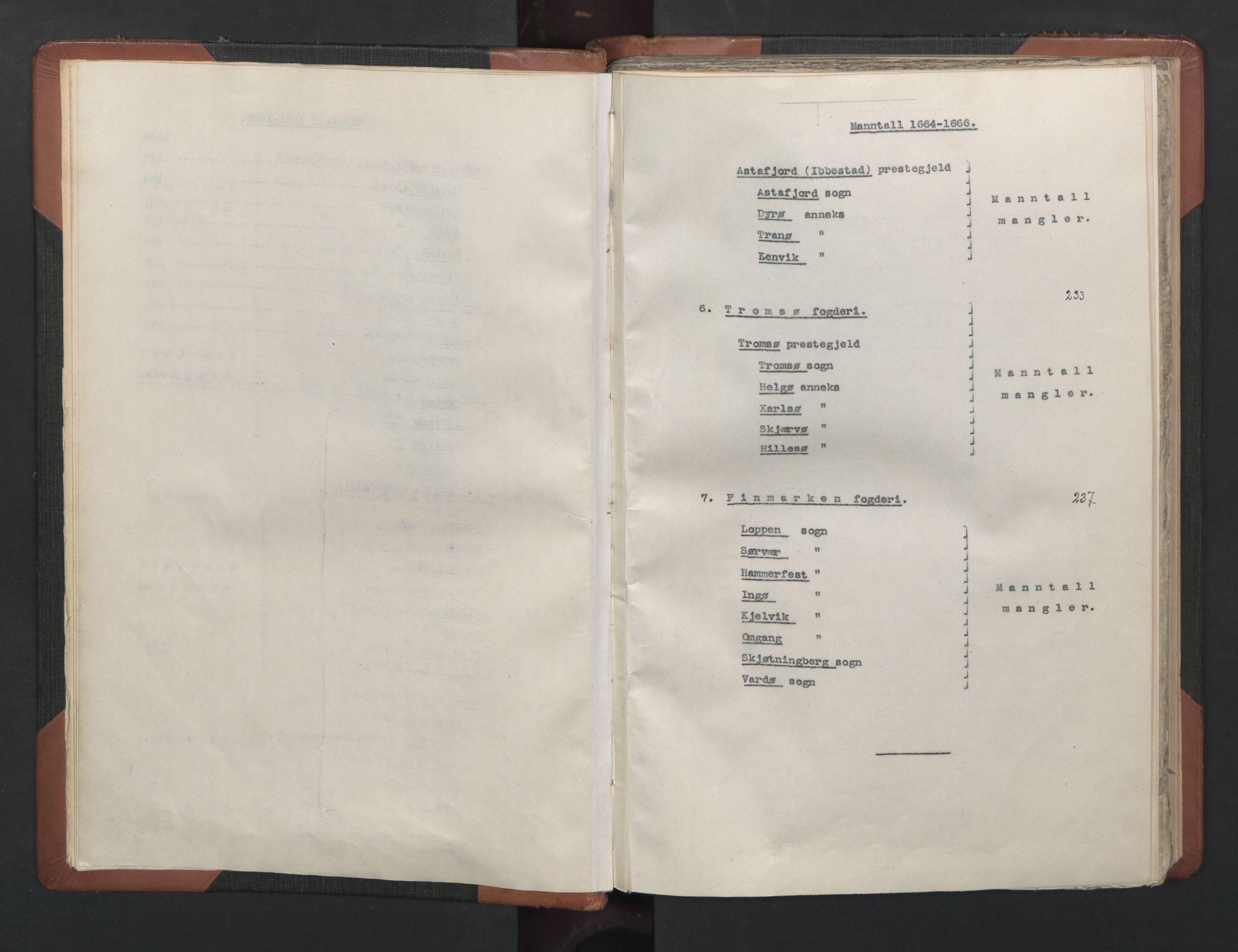 RA, Bailiff's Census 1664-1666, no. 20: Modern Nordland county, modern Troms county and modern Finnmark county, 1665