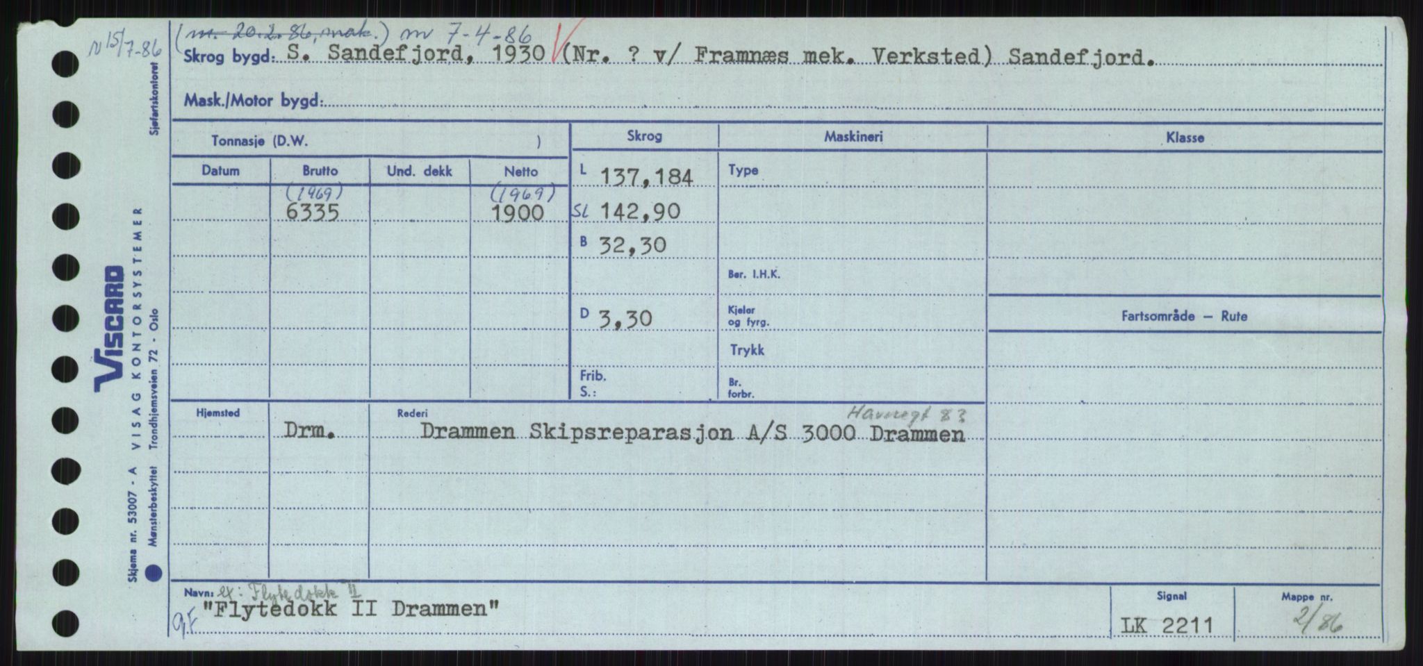 Sjøfartsdirektoratet med forløpere, Skipsmålingen, AV/RA-S-1627/H/Hc/L0001: Lektere, A-Y, p. 203