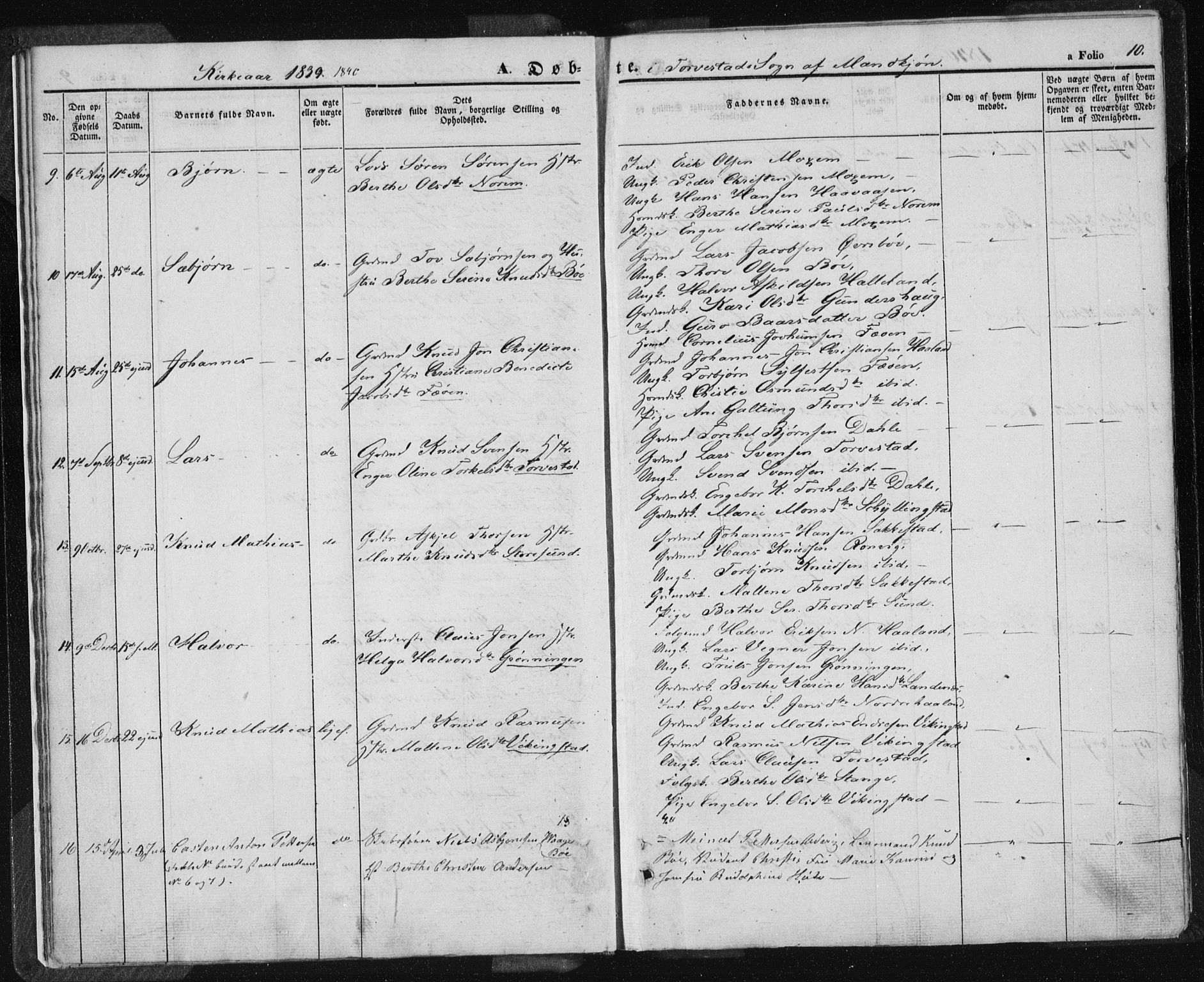 Torvastad sokneprestkontor, AV/SAST-A -101857/H/Ha/Haa/L0005: Parish register (official) no. A 5, 1836-1847, p. 10