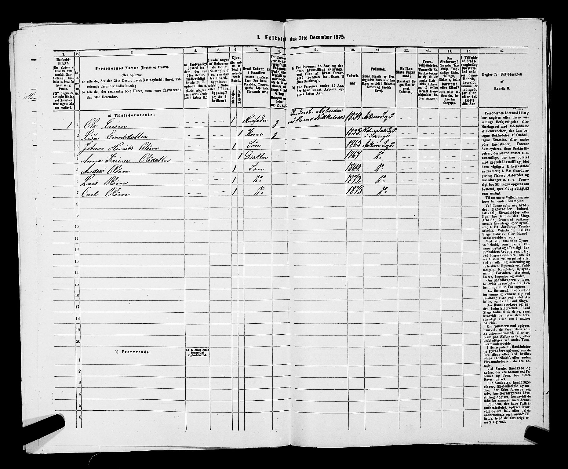 RA, 1875 census for 0124P Askim, 1875, p. 828