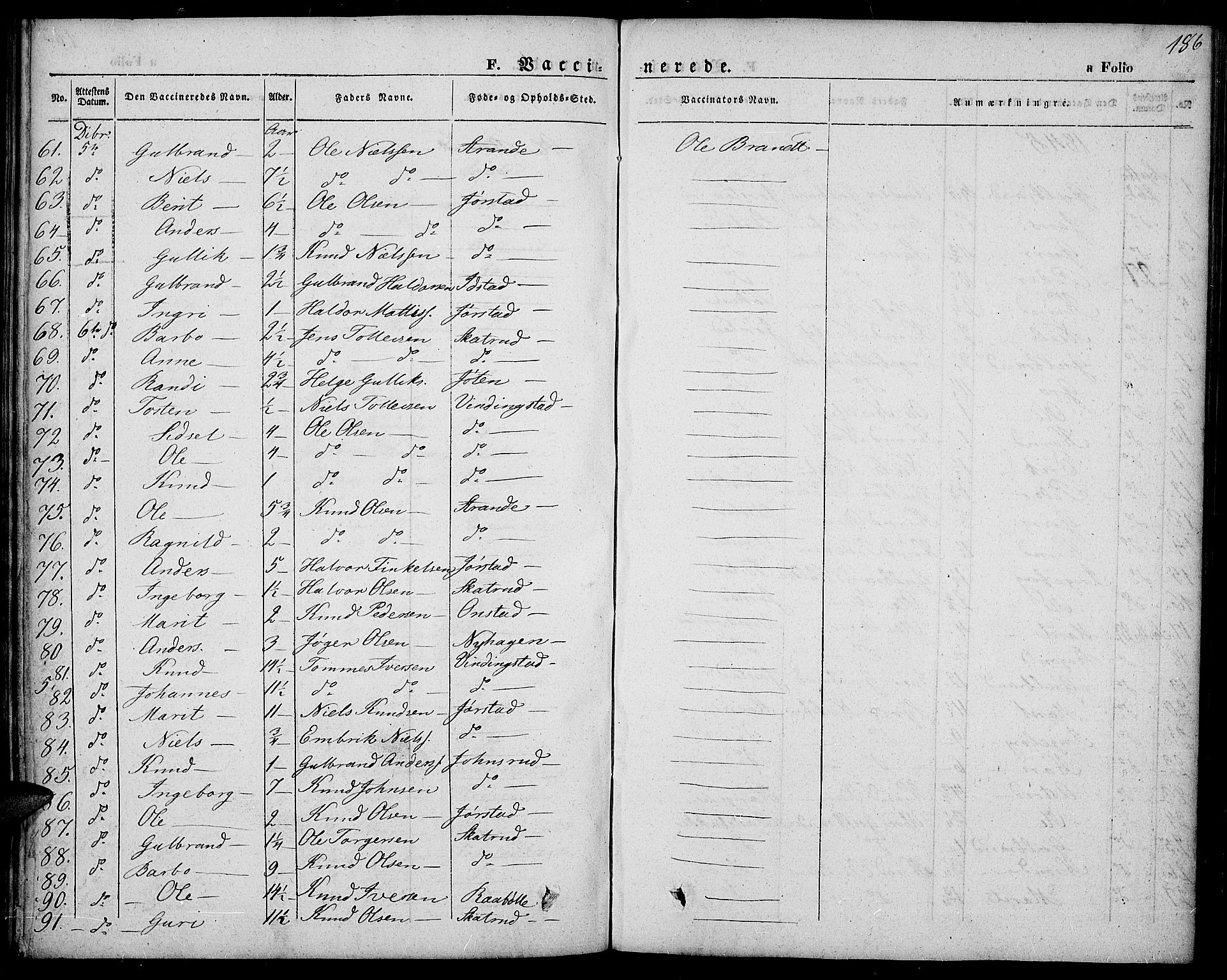 Slidre prestekontor, SAH/PREST-134/H/Ha/Haa/L0004: Parish register (official) no. 4, 1831-1848, p. 186