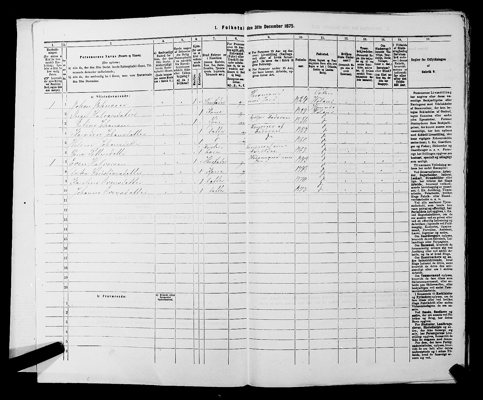 RA, 1875 census for 0221P Høland, 1875, p. 1478