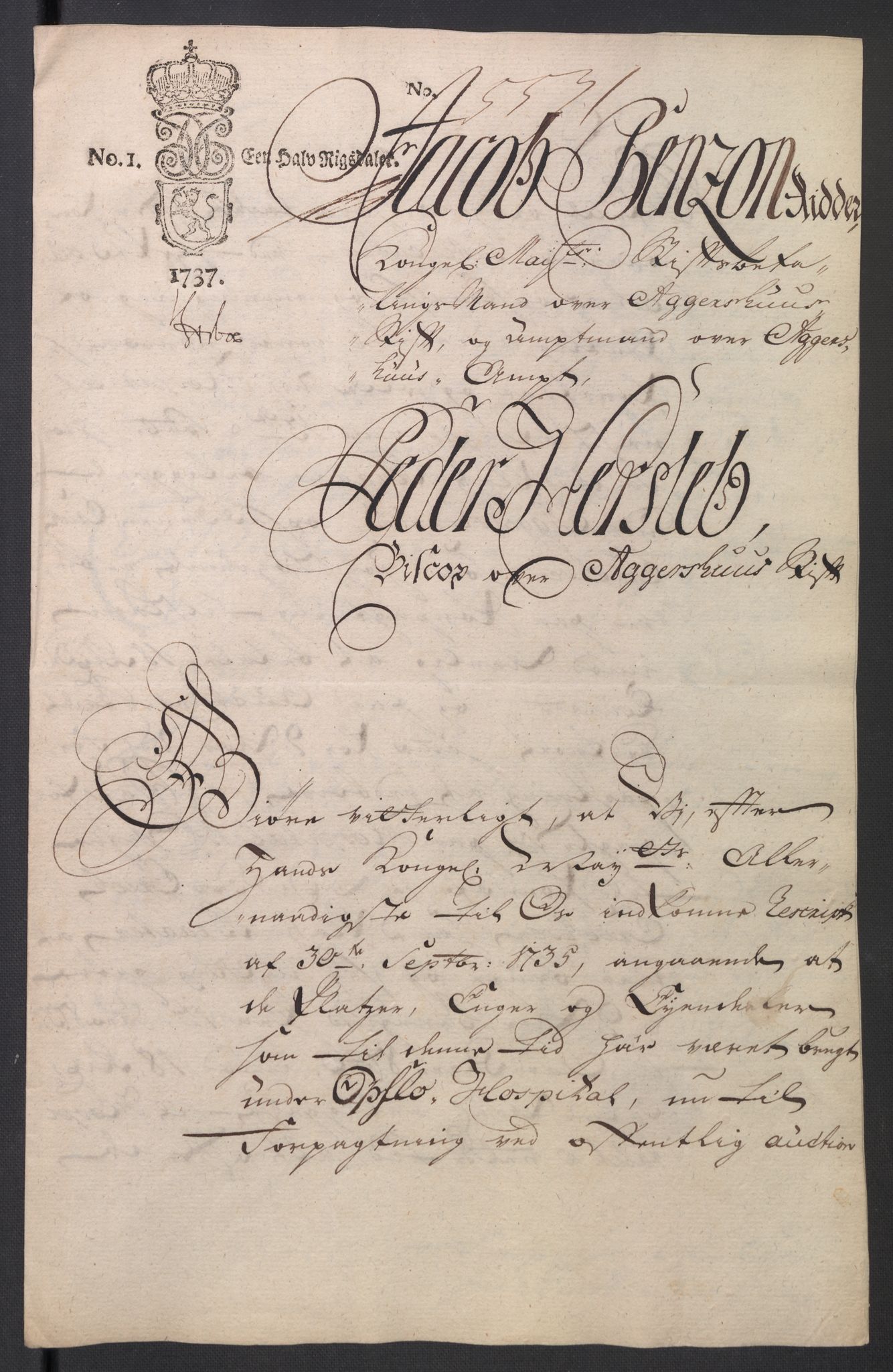 Oslo stiftsdireksjon, AV/SAO-A-11085/K/Kb/L0003/0002: Oslo Hospital / Auksjoner over Hospitalets eiendommer: Forpaktningen av plasser, tomter m.v., 1736-1737, p. 29