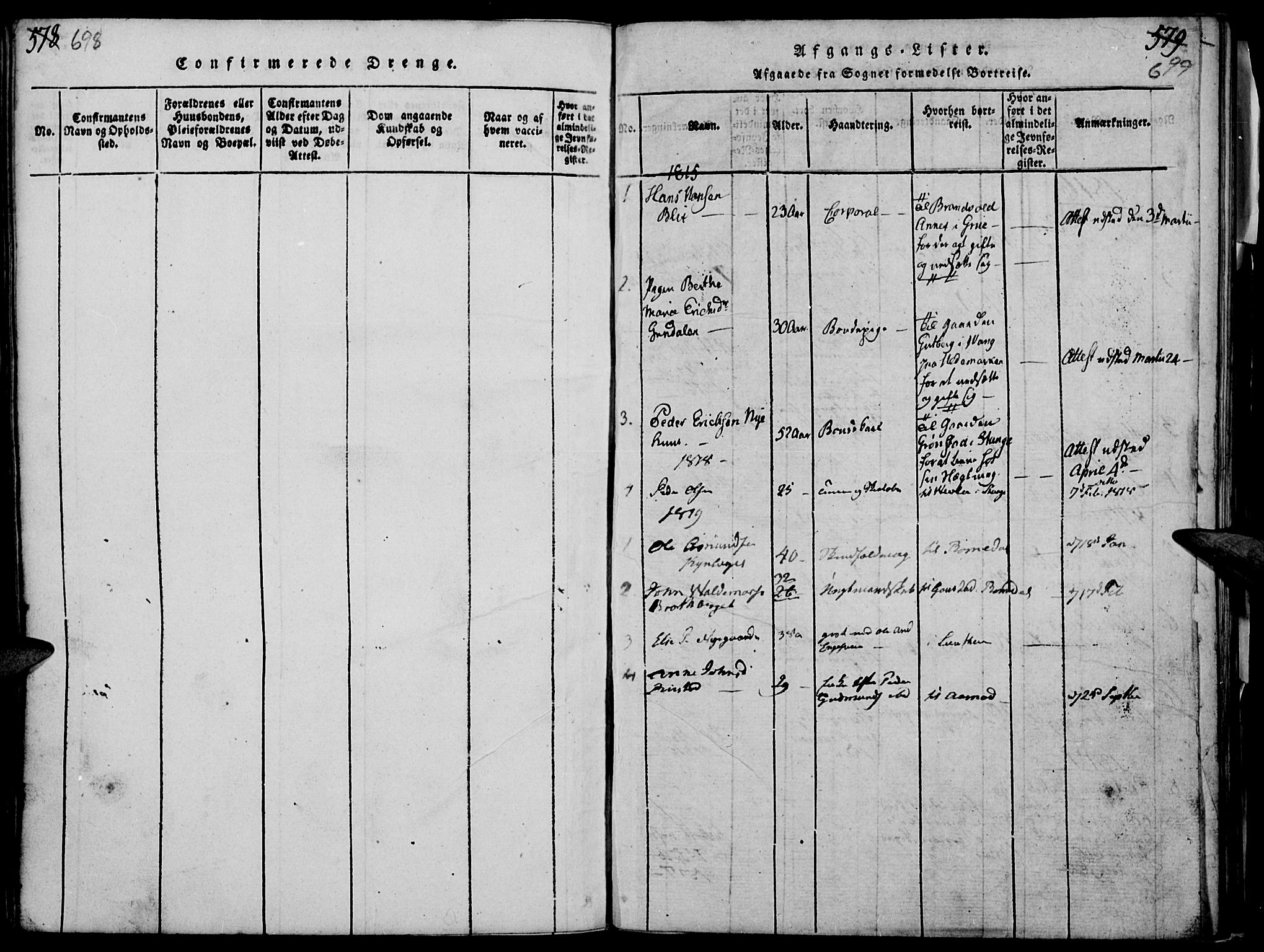 Elverum prestekontor, SAH/PREST-044/H/Ha/Haa/L0007: Parish register (official) no. 7, 1815-1830, p. 698-699