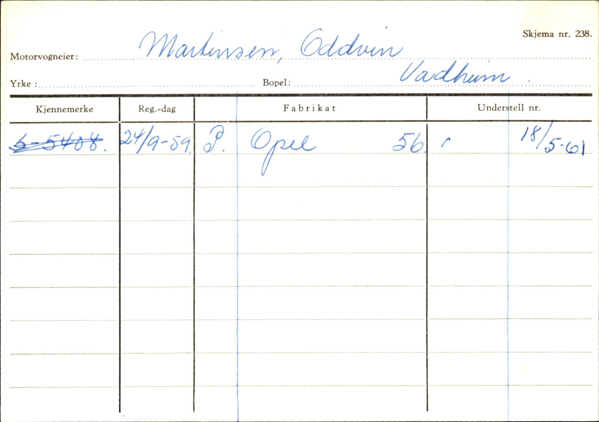 Statens vegvesen, Sogn og Fjordane vegkontor, SAB/A-5301/4/F/L0130: Eigarregister Eid T-Å. Høyanger A-O, 1945-1975, p. 2090