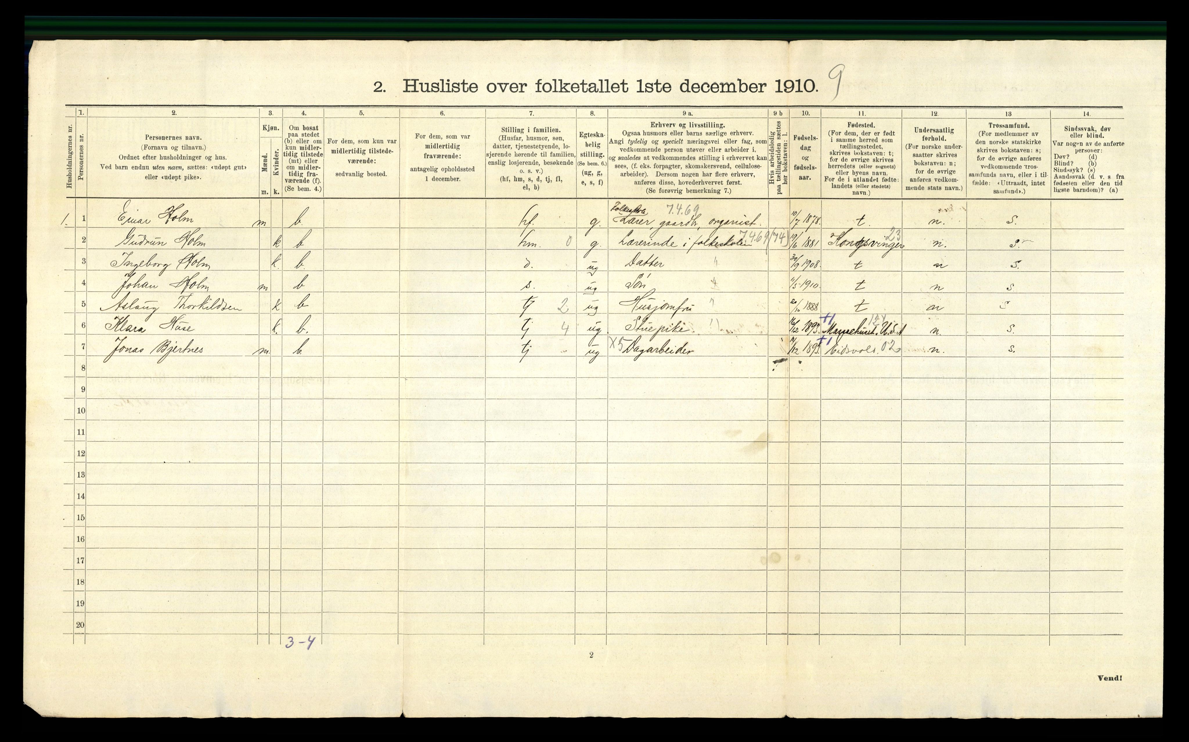 RA, 1910 census for Stange, 1910, p. 71